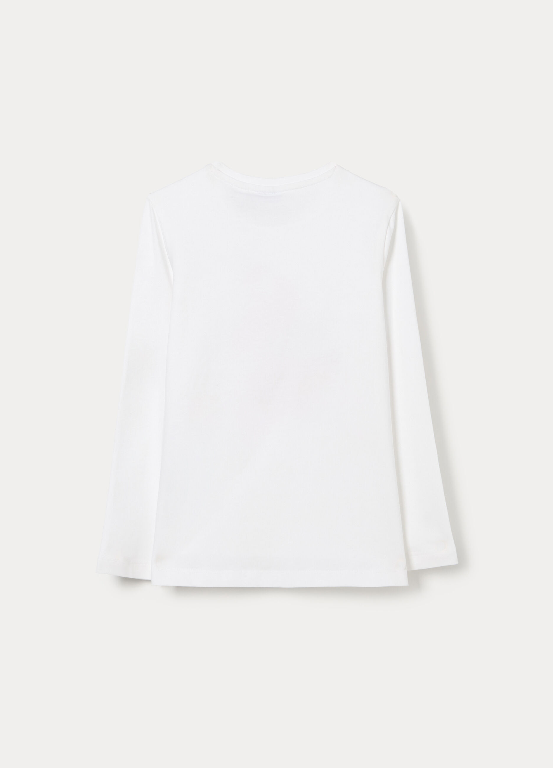 T-shirt girocollo in jersey di cotone stretch bambina_1