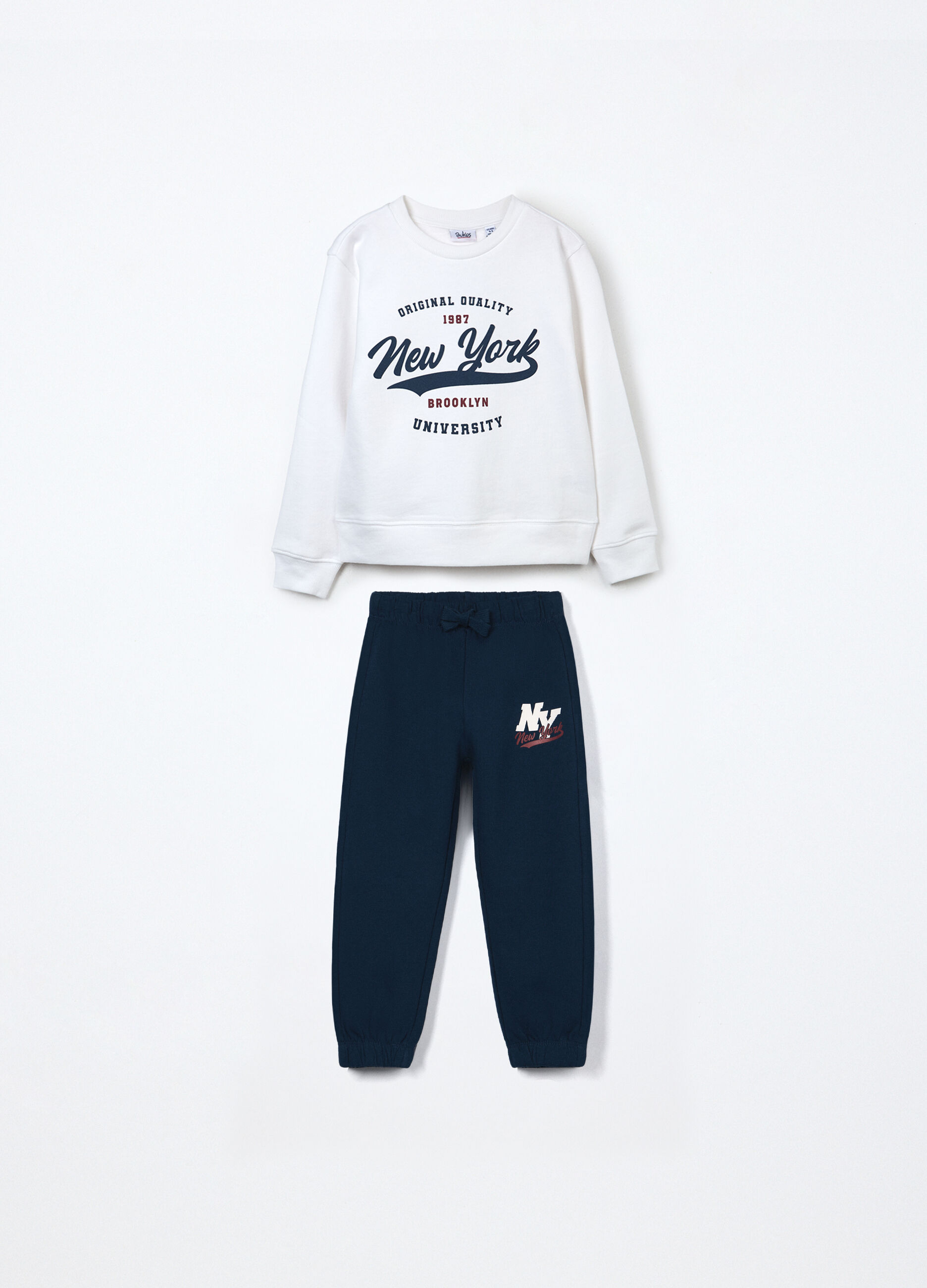 Jogging set in puro cotone fleece bambino_0