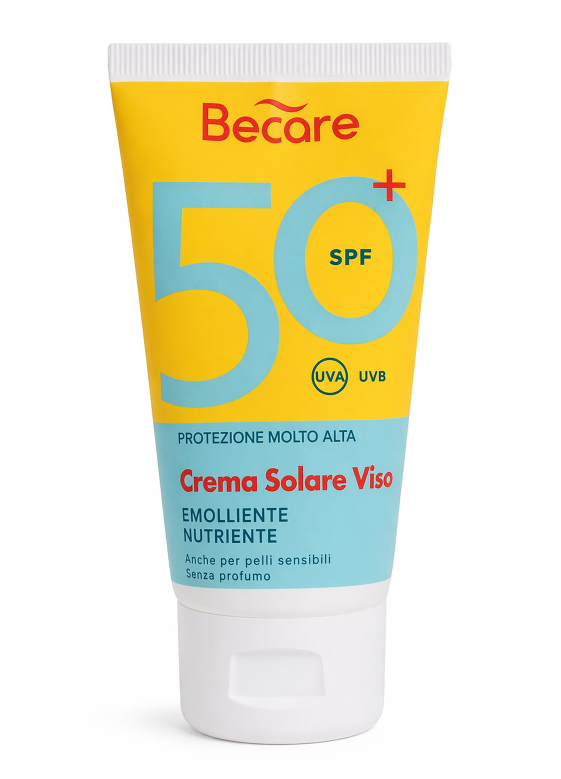 Crema solare SPF 50+ protezione molto alta per il viso, collo e decollet&egrave;.  Formula senza profumo che dona morbidezza e comfort, perfetta come base trucco._0