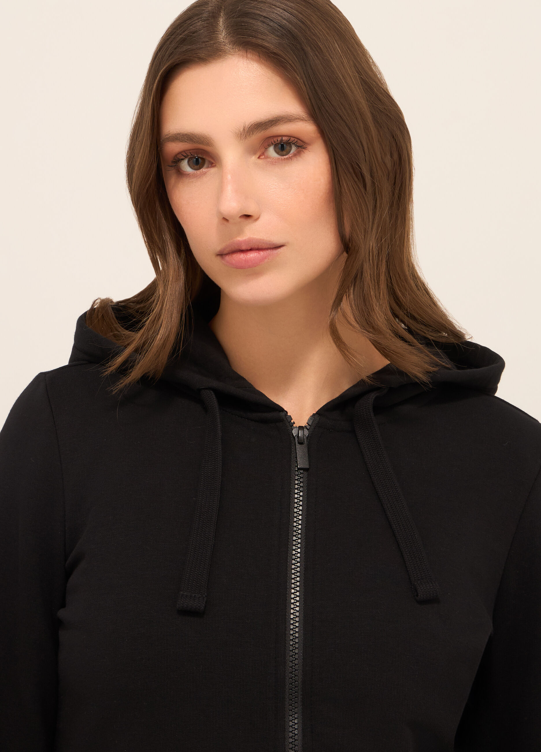Felpa in french terry di misto cotone donna_2