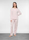 Set pigiama lungo in jersey di puro cotone donna_0