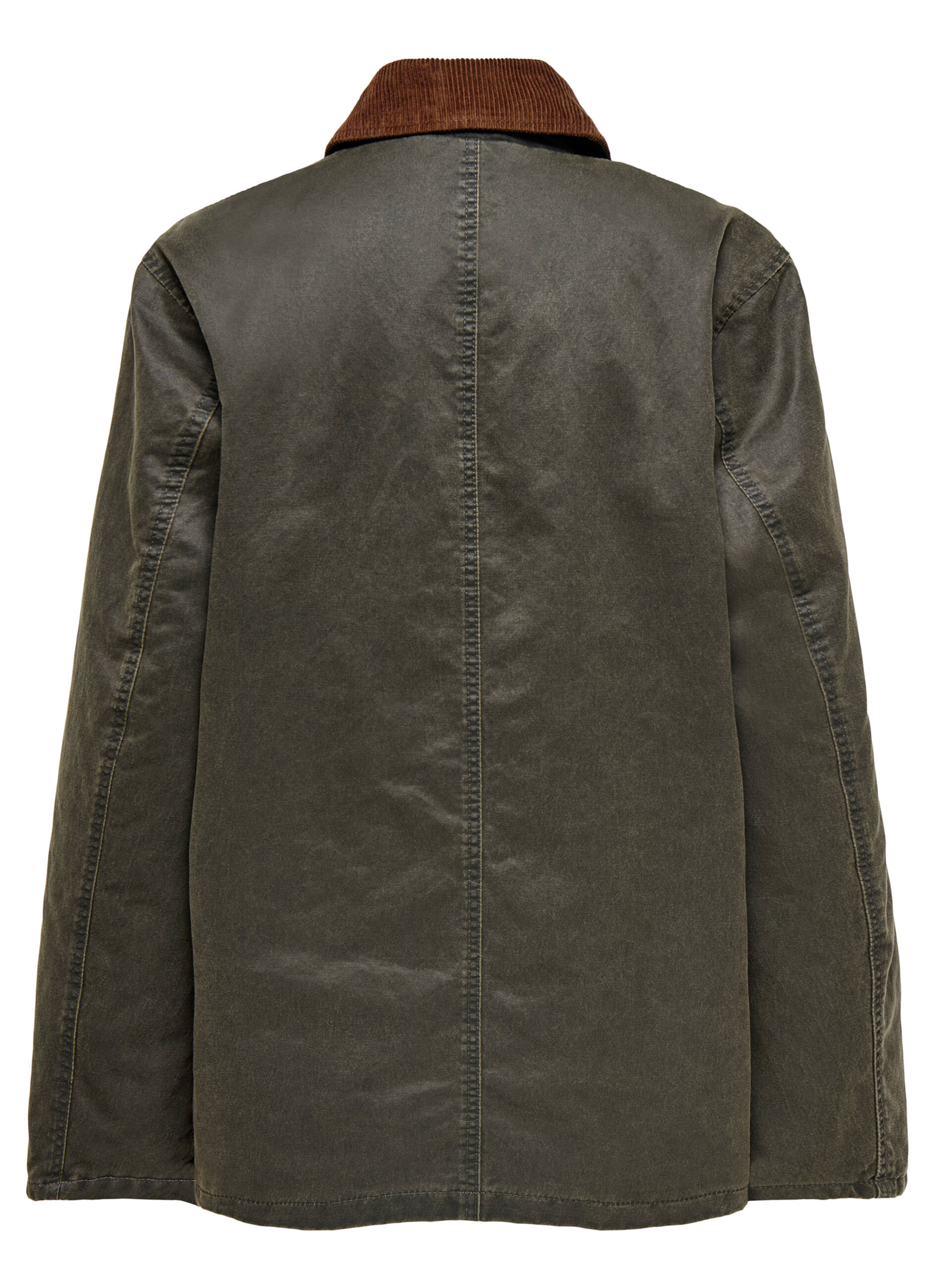 Cappotto con colletto in costina donna_1