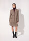 Blazer lungo in misto lana a quadri donna_0