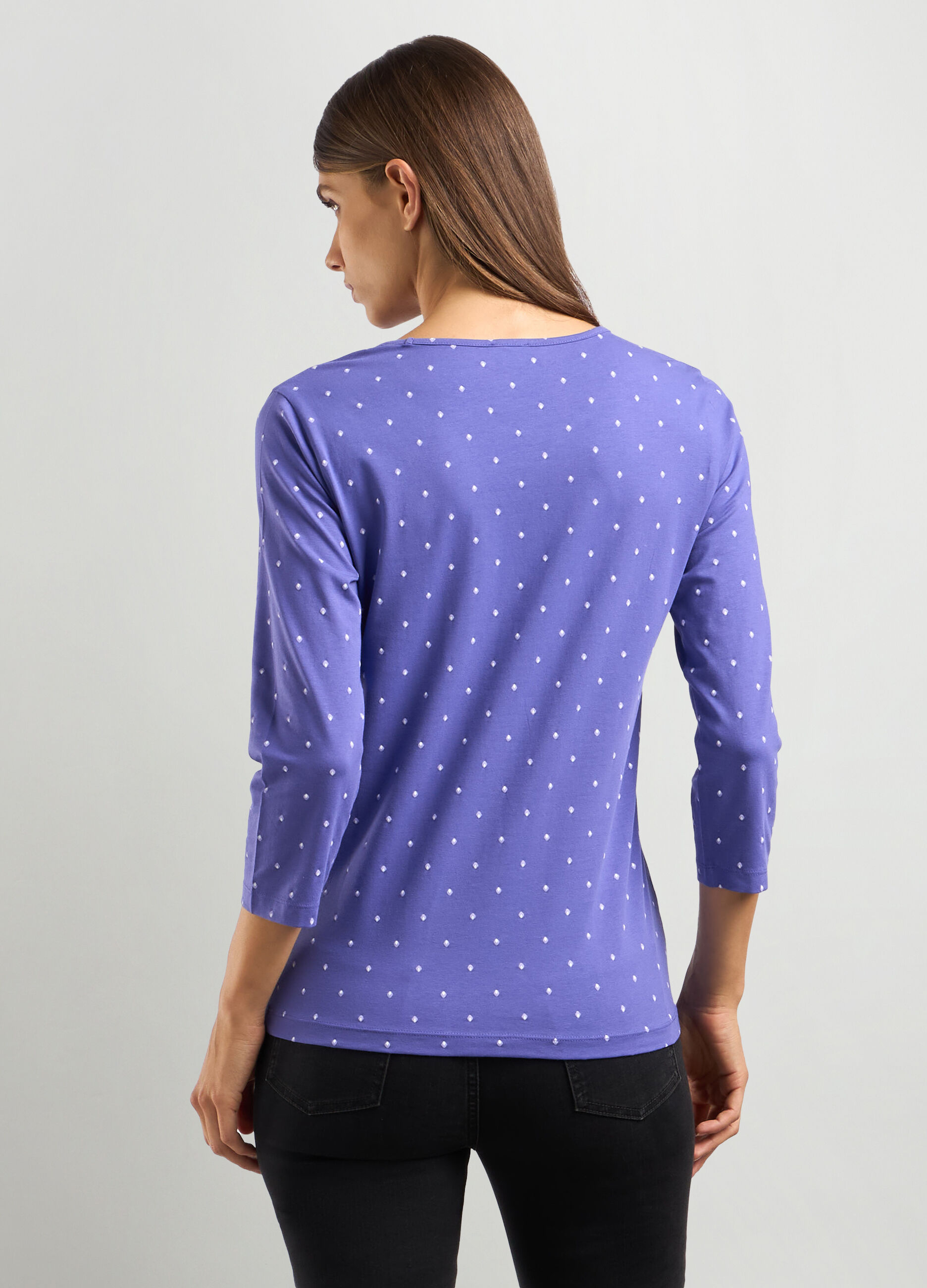 T-shirt in jersey di cotone stretch donna_1