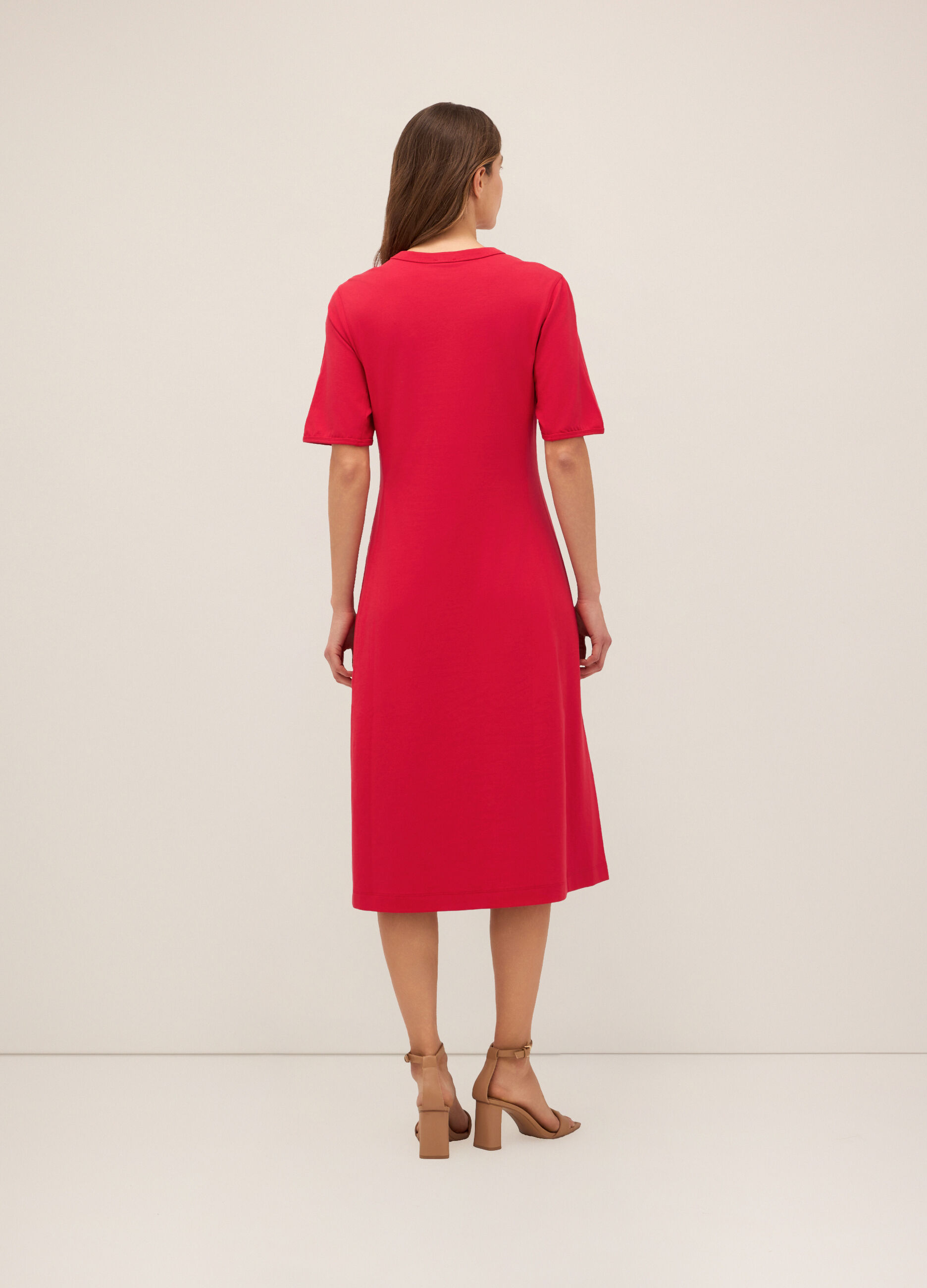 Abito in jersey di cotone stretch donna_1