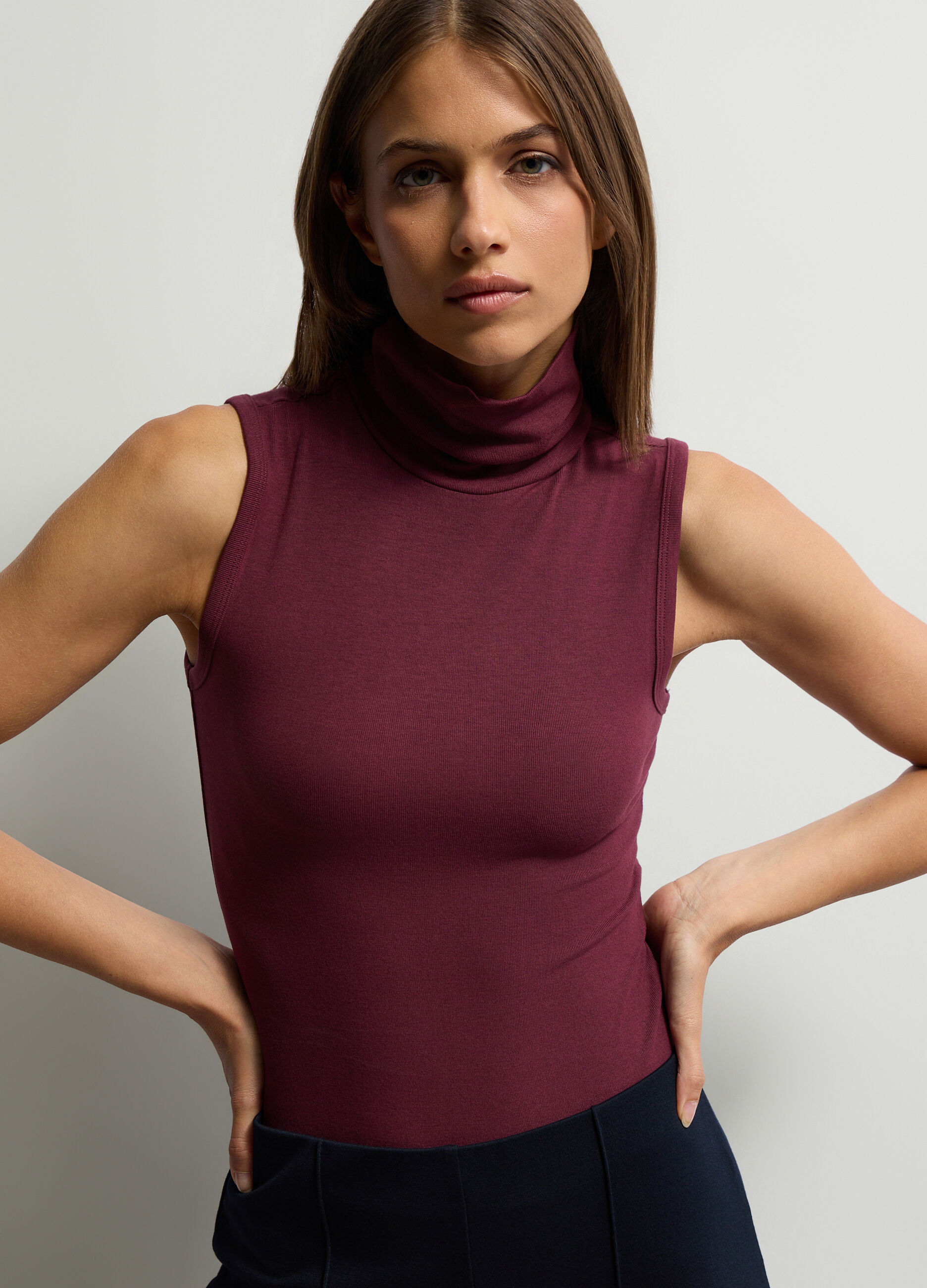 Body a collo alto Fitted donna_2