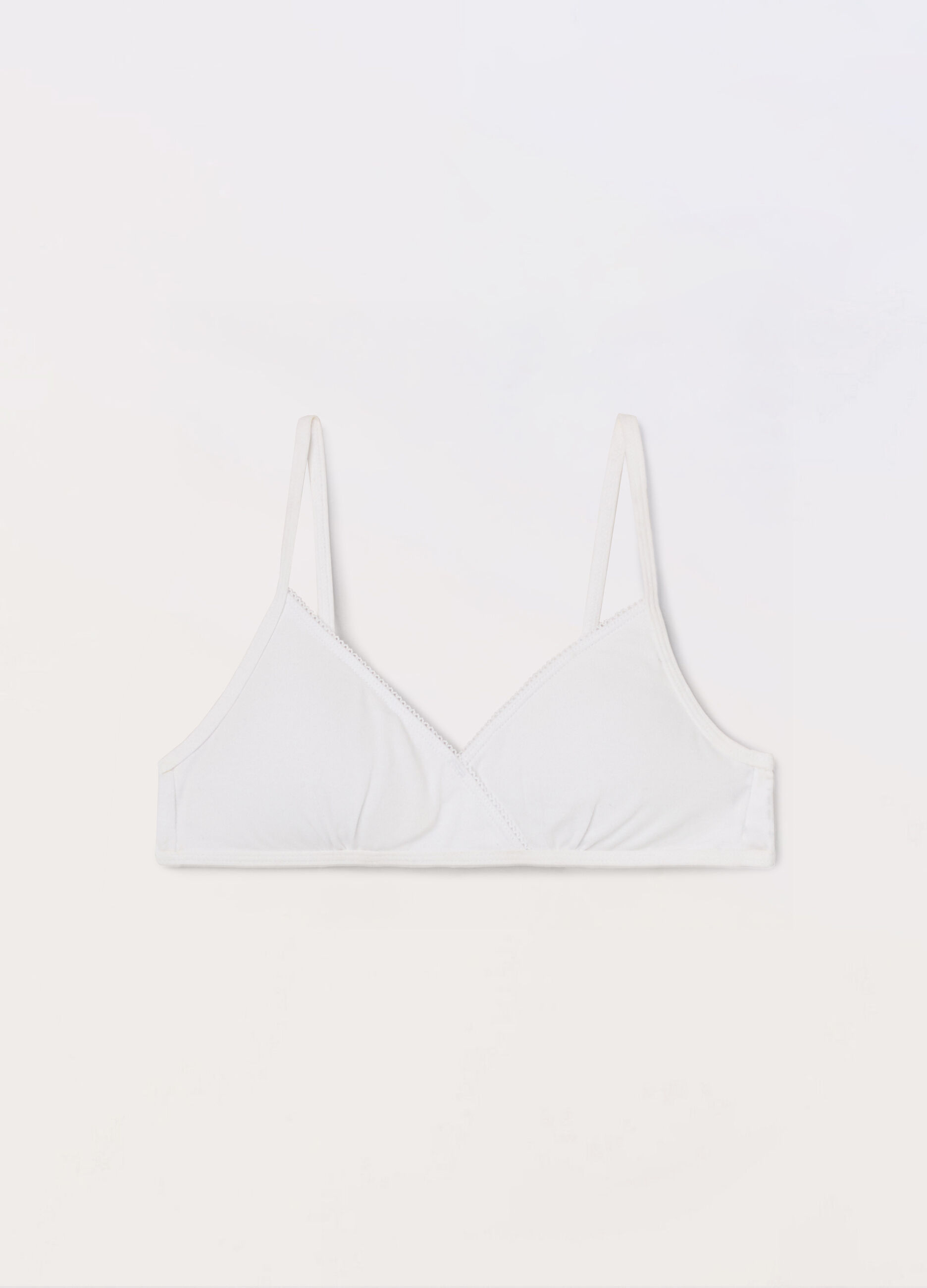Reggiseno a triangolo in cotone stretch ragazza_0