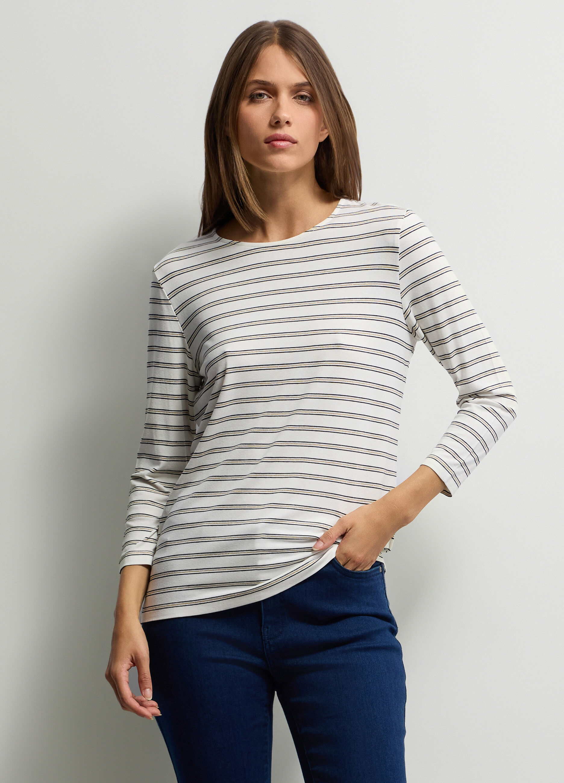 T-shirt girocollo donna_0