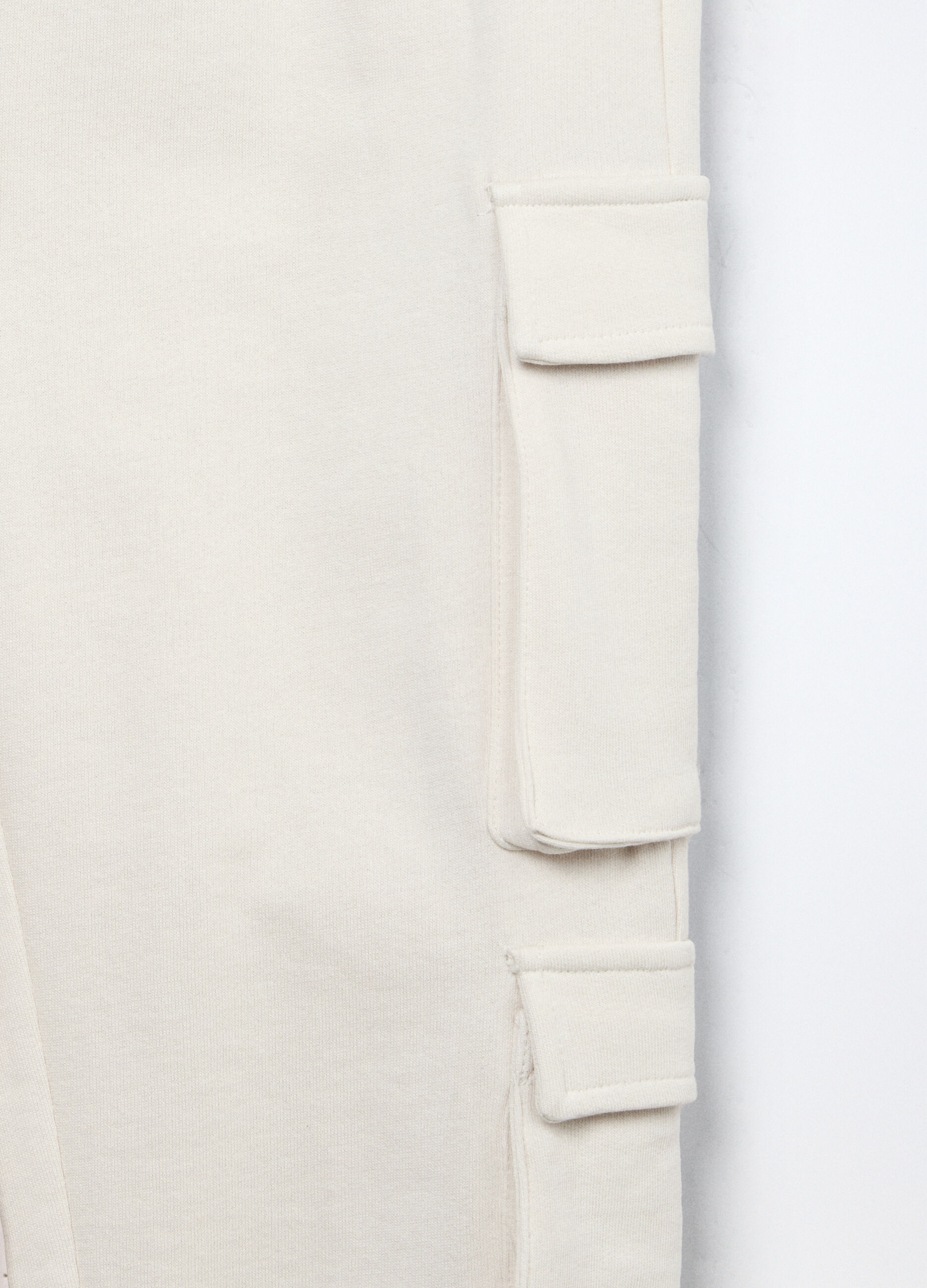 Jogger cargo in french terry di puro cotone ragazza_2