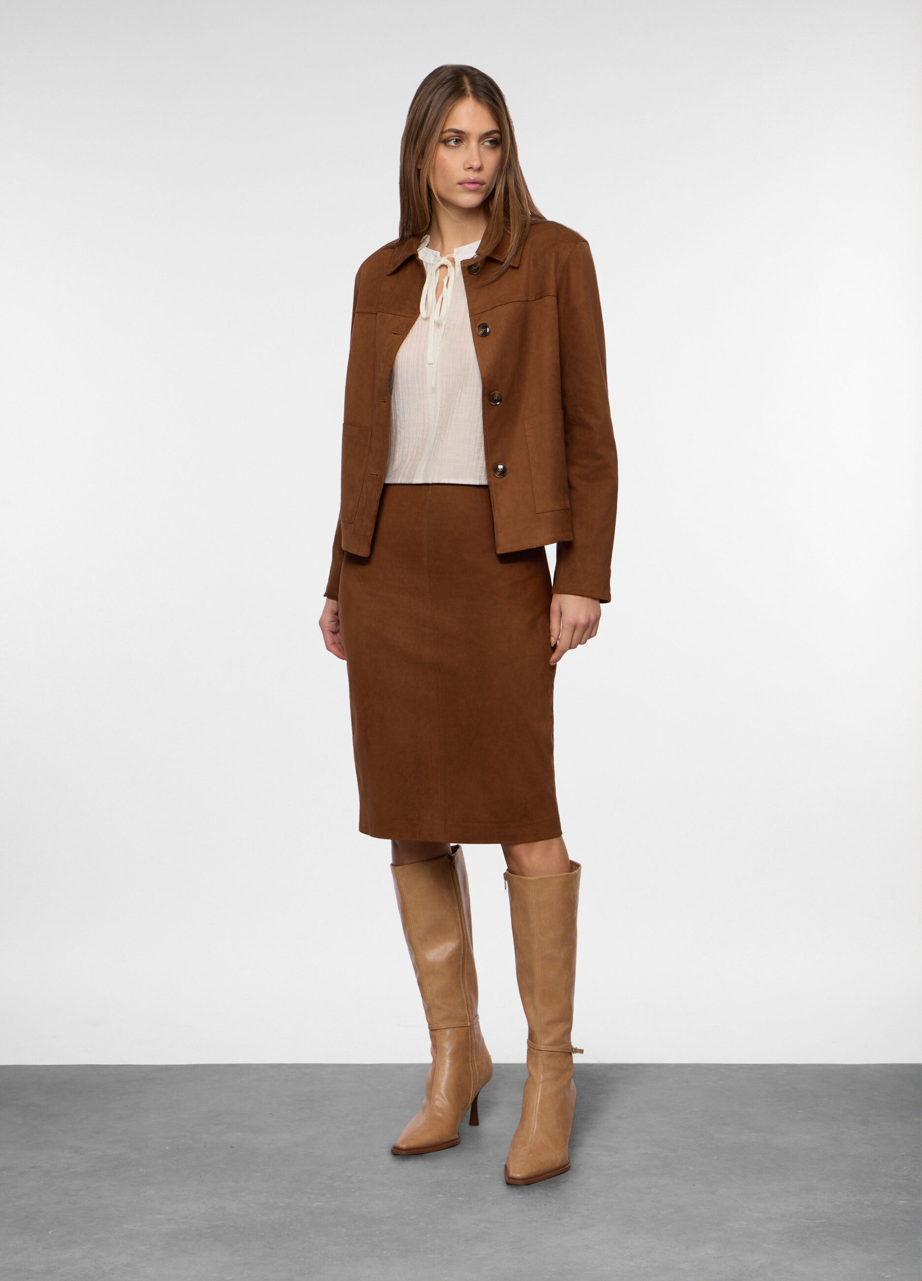 Giacca scamosciata donna_0