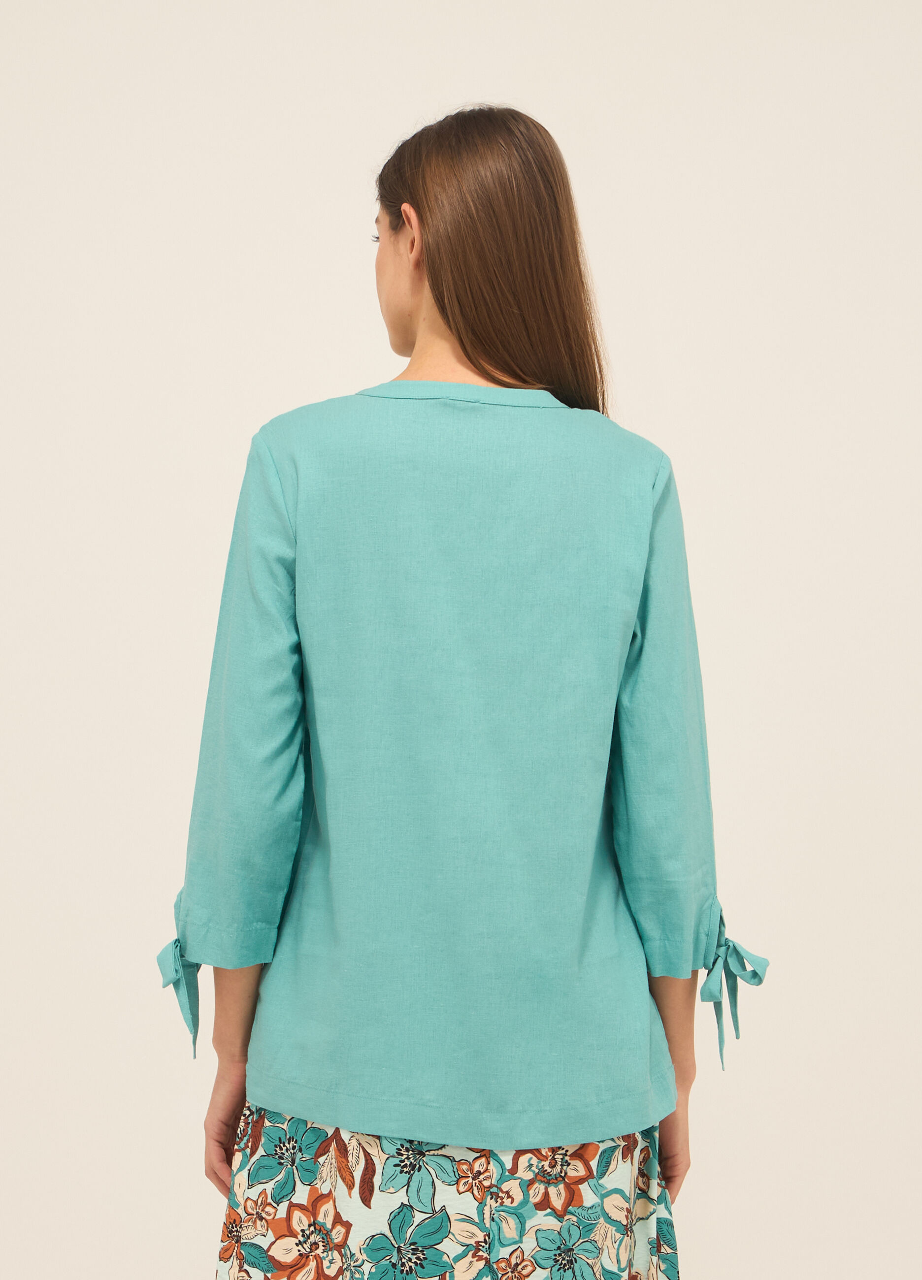 Blusa misto lino donna_1