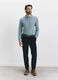 Polo a maniche lunghe in maglia di lambswool uomo_0