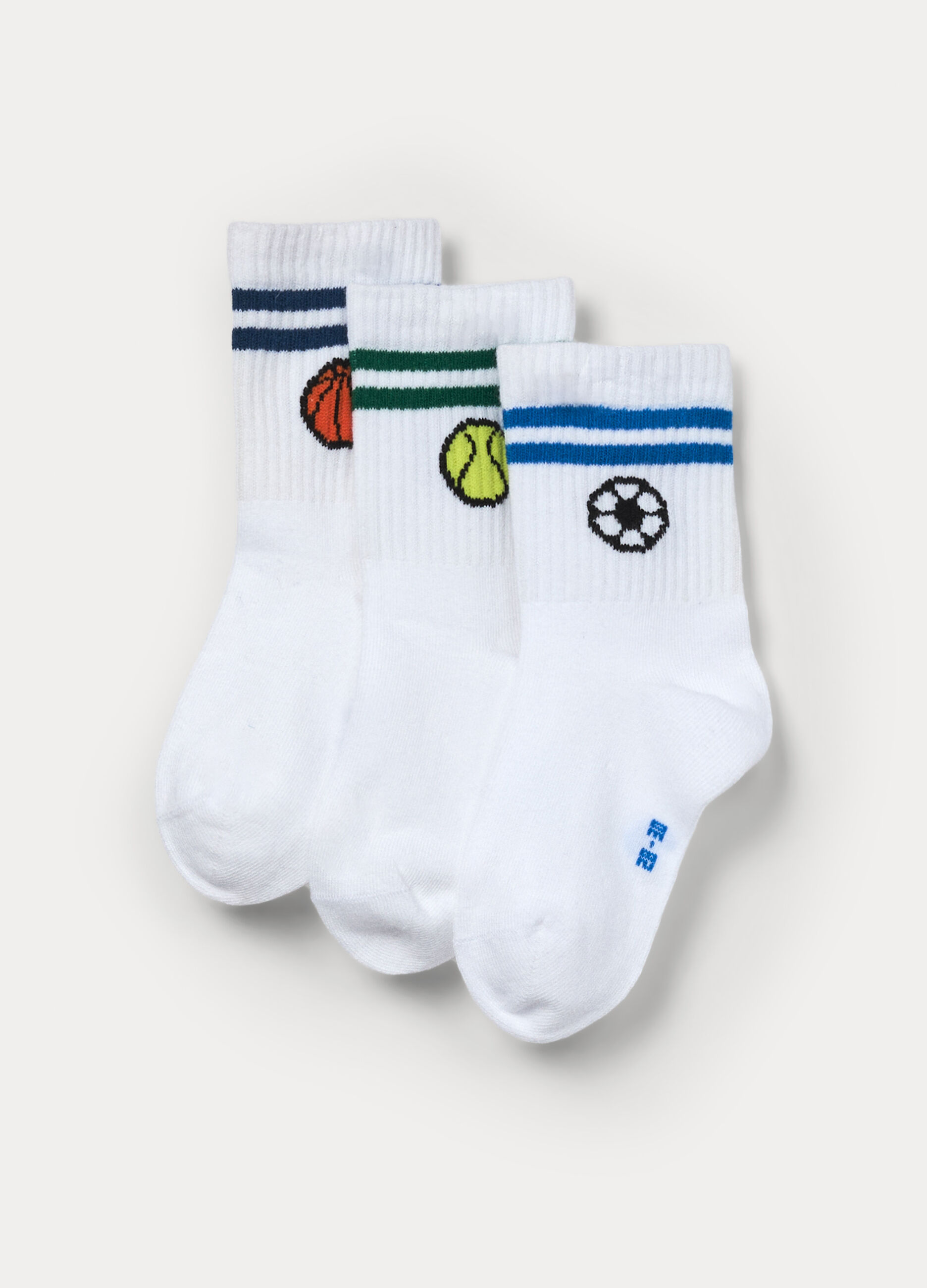 Pack 3 calze corte in spugna misto cotone _0