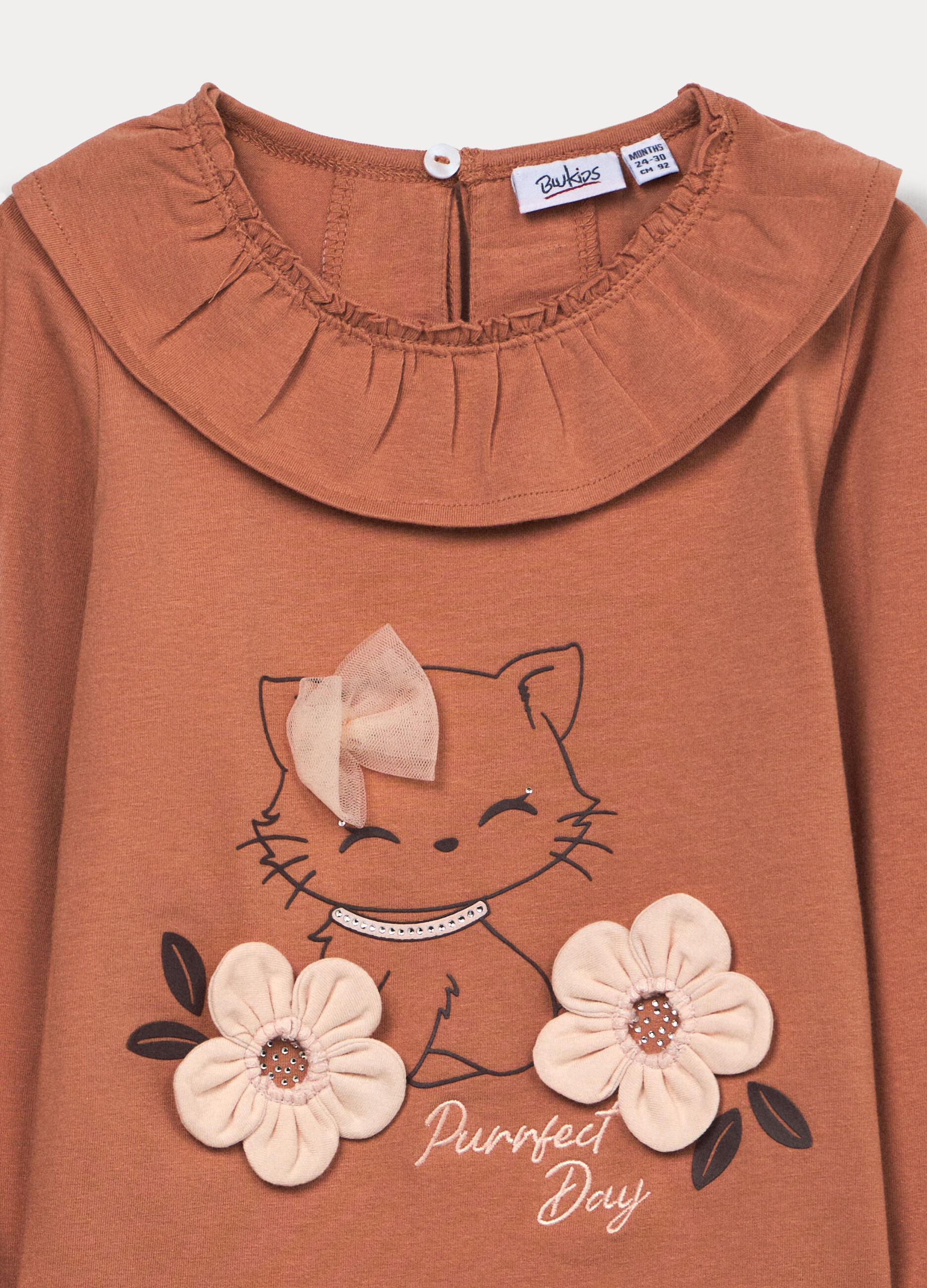 T-shirt in jersey di cotone stretch bimba_2