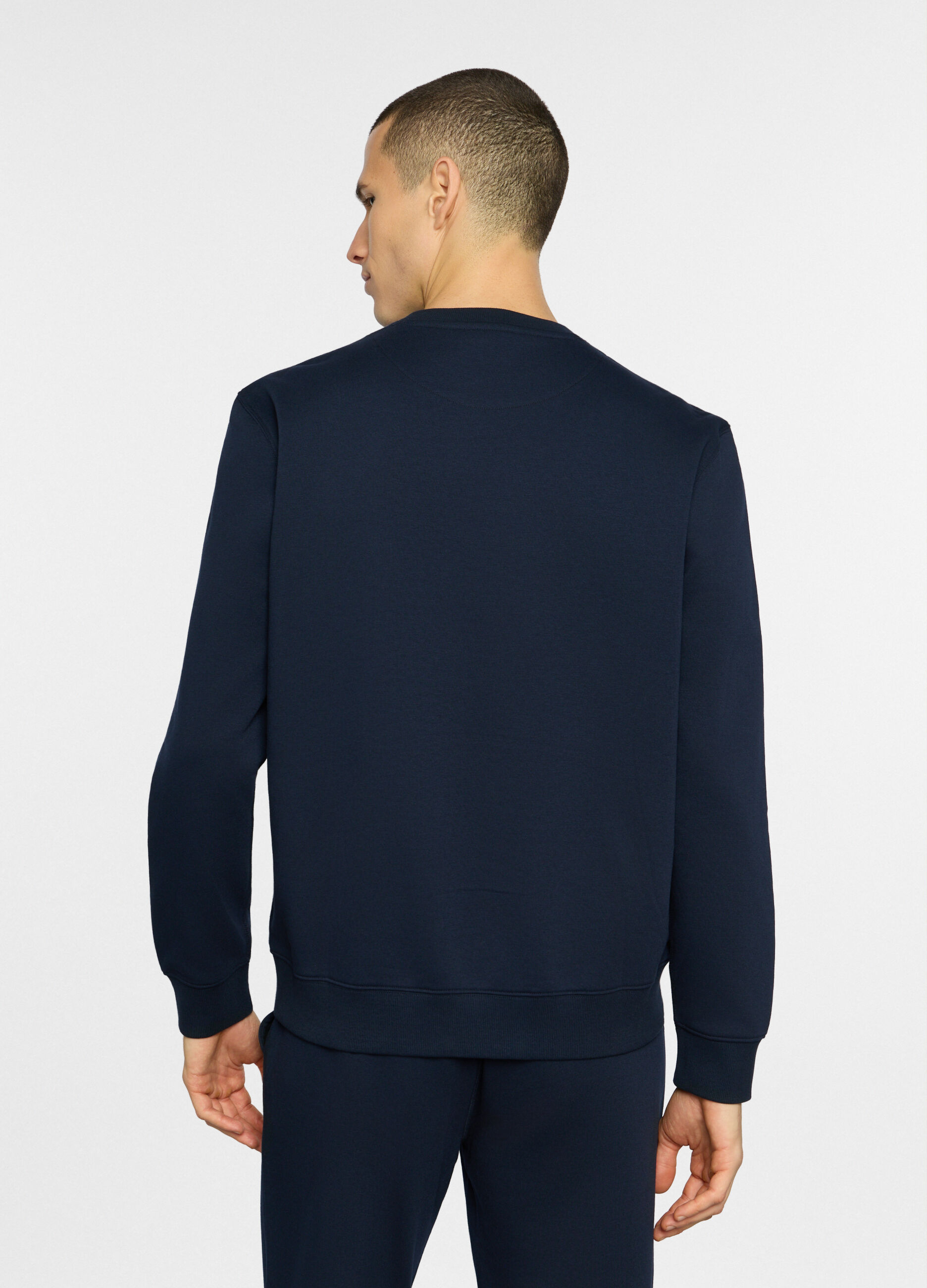 Felpa girocollo in misto cotone uomo_1