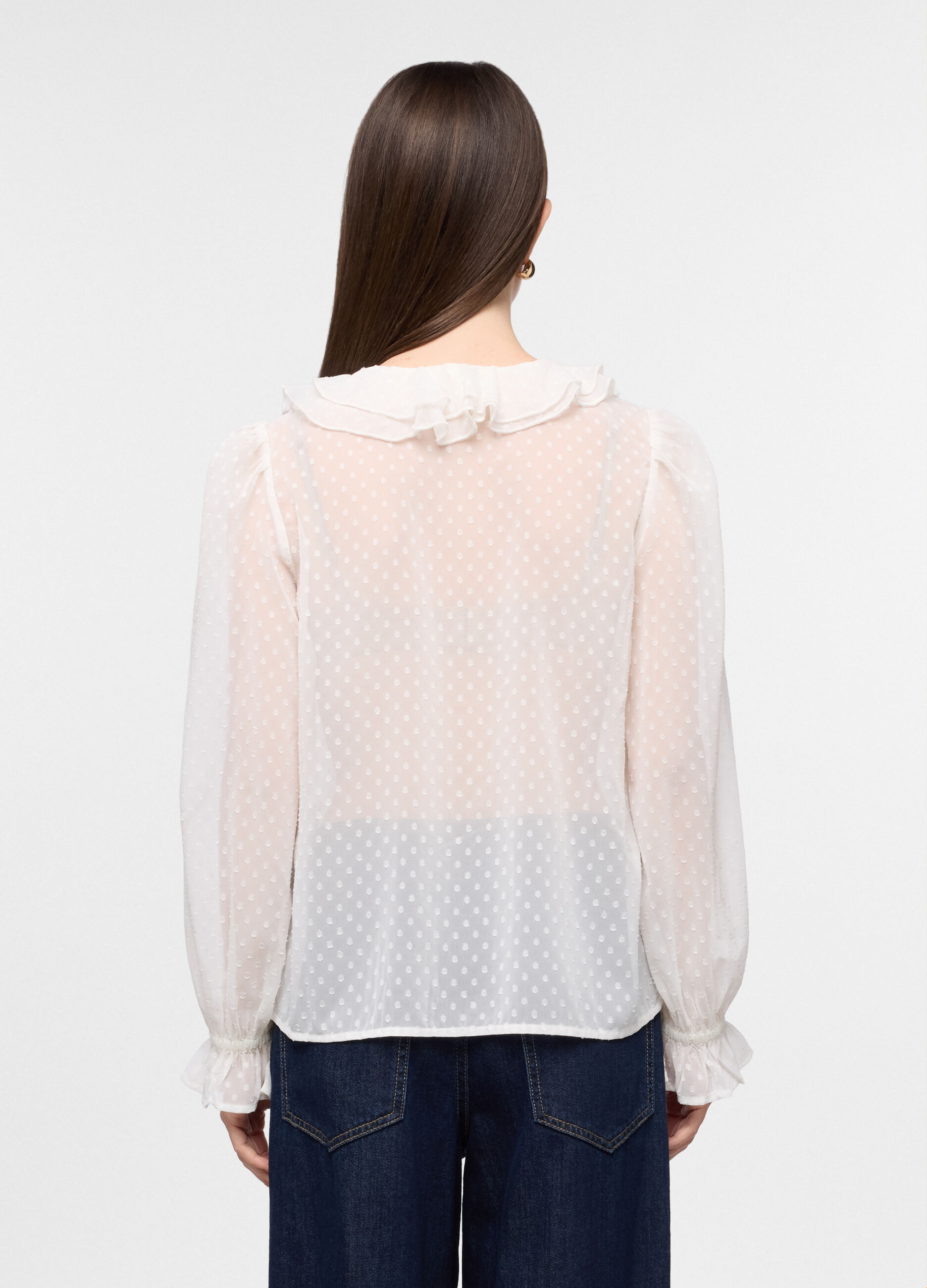 Blusa con scollo a V donna_1