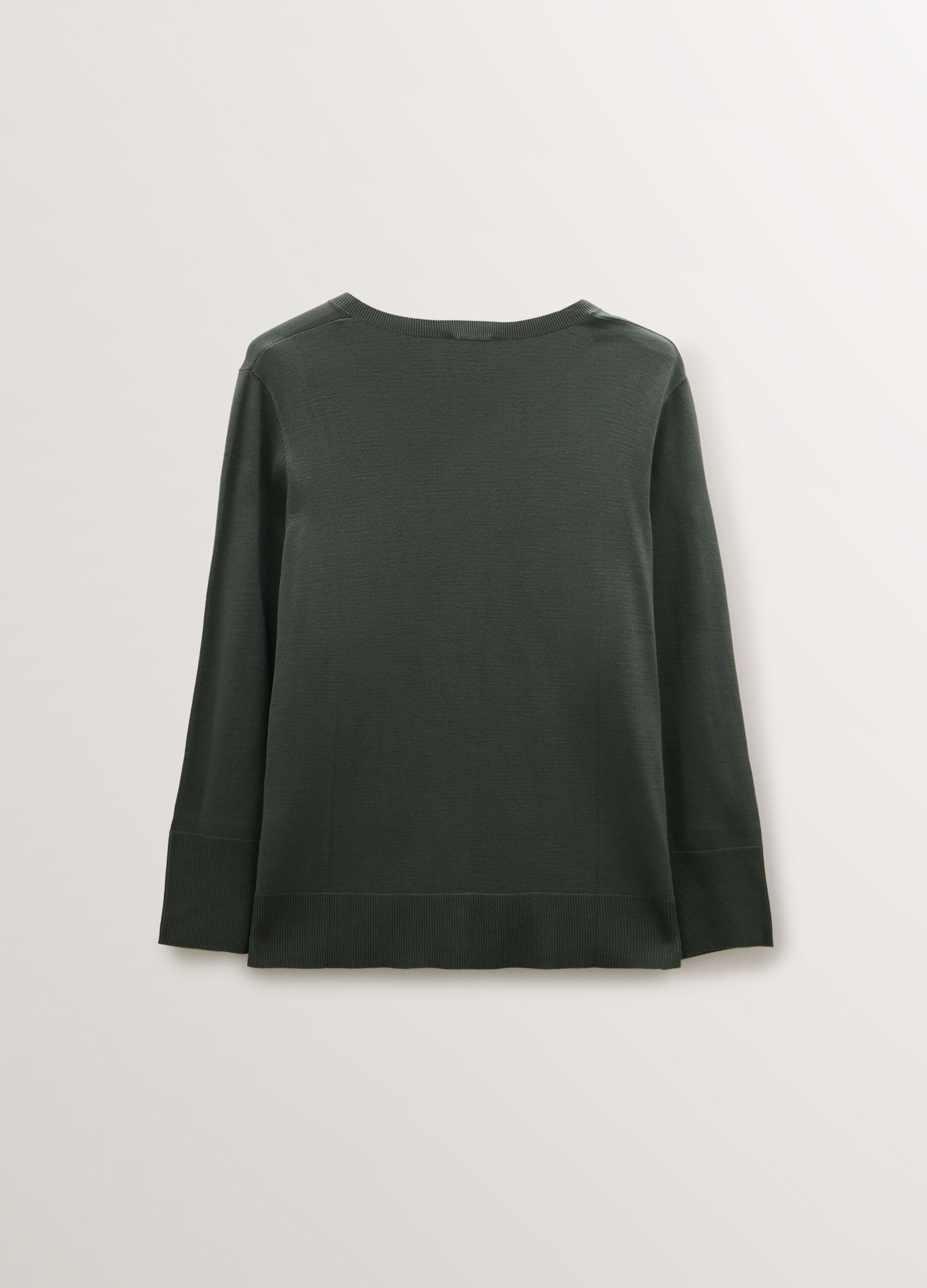 Maglia con scollo a V rasata donna curvy_1