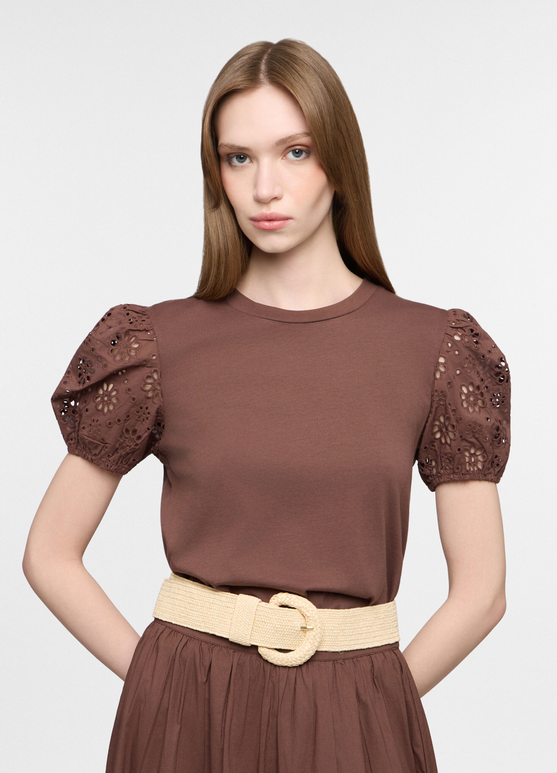 T-shirt girocollo donna_0