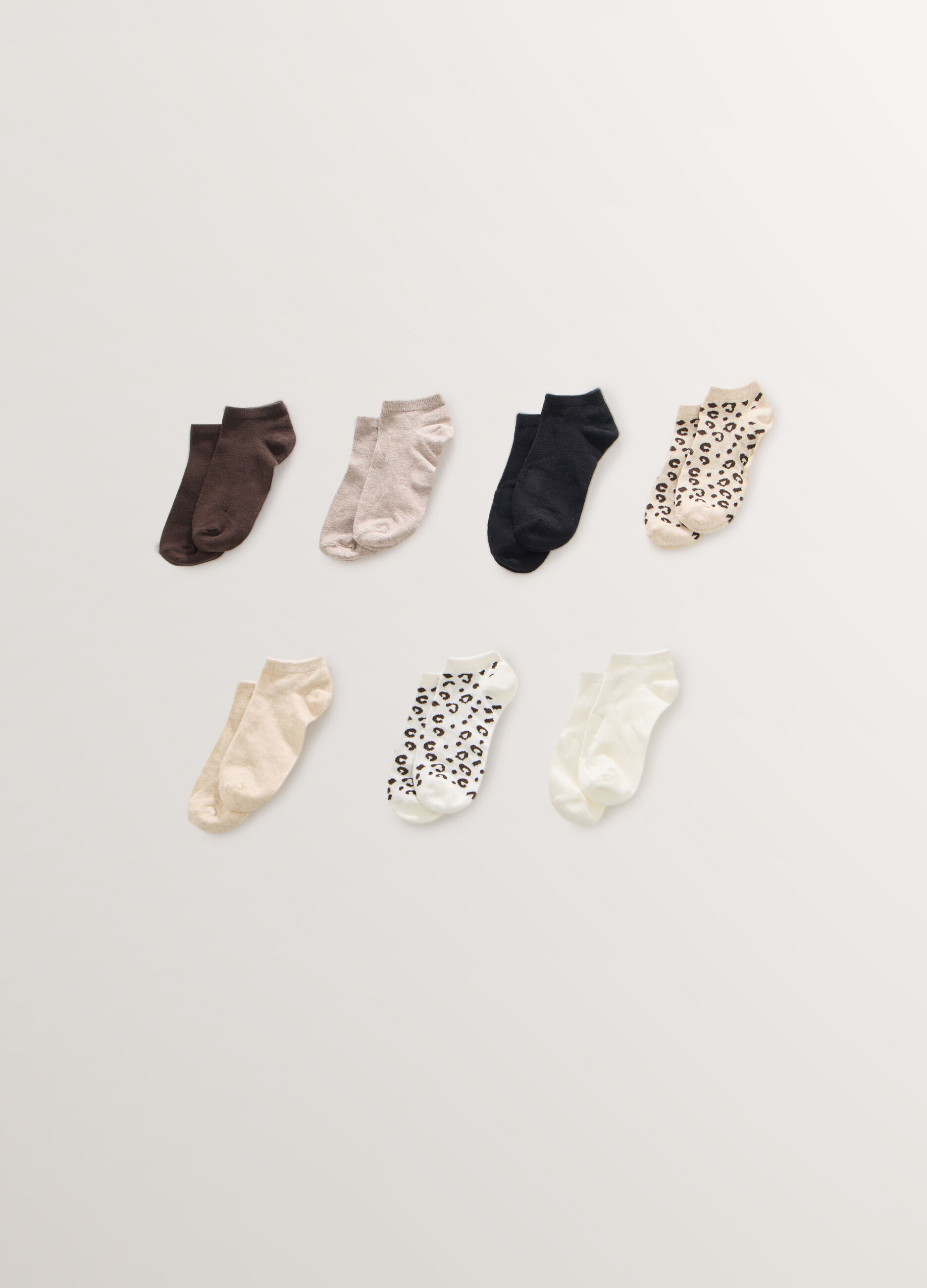 Pack 7 calze corte in misto cotone stretch donna_0