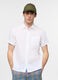 Camicia a maniche corte con collo classico in cotone uomo_0