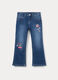 Jeggings flare fit in french terry denim bambina_0