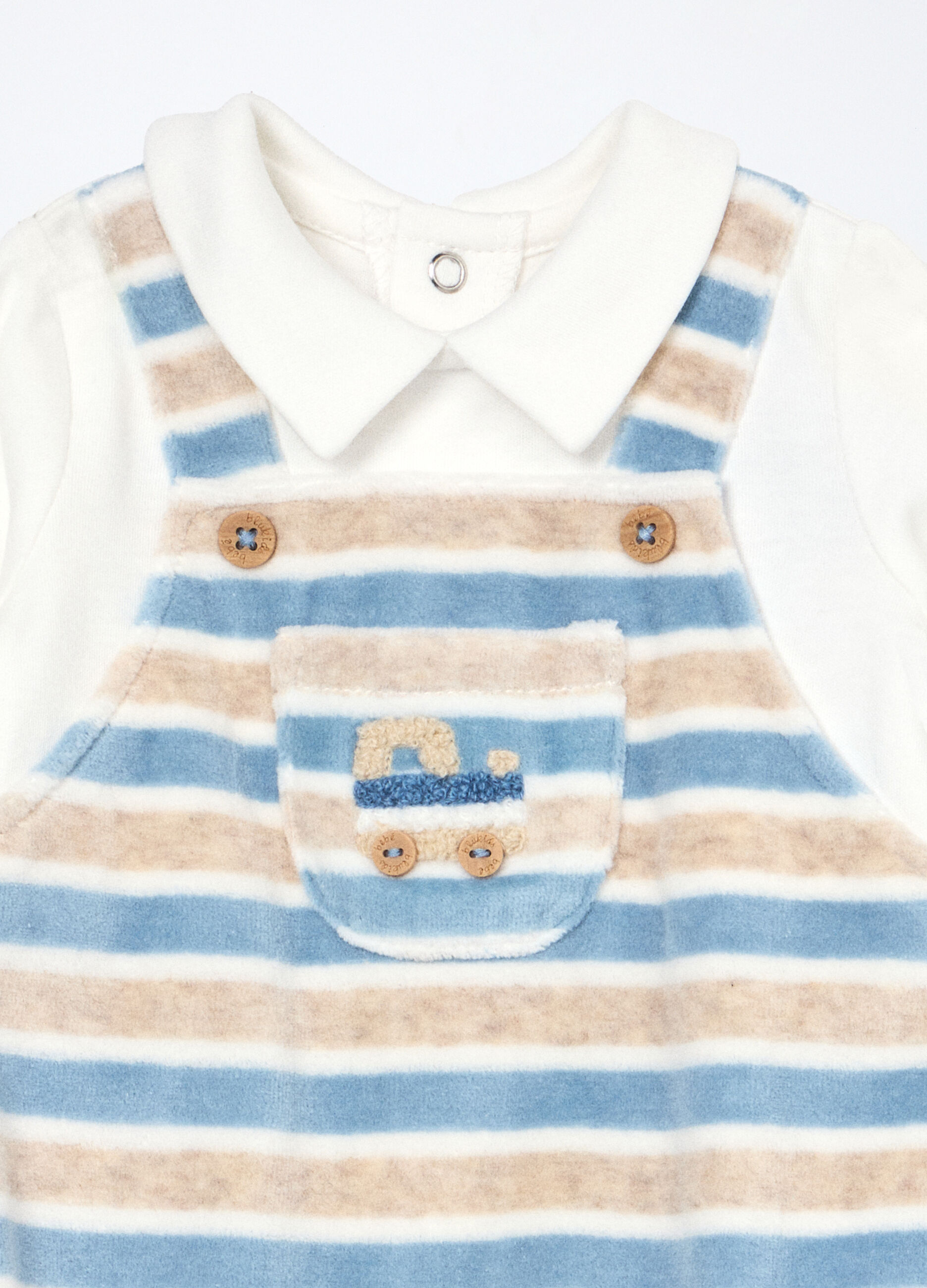 Tutina in misto cotone velour neonato_2
