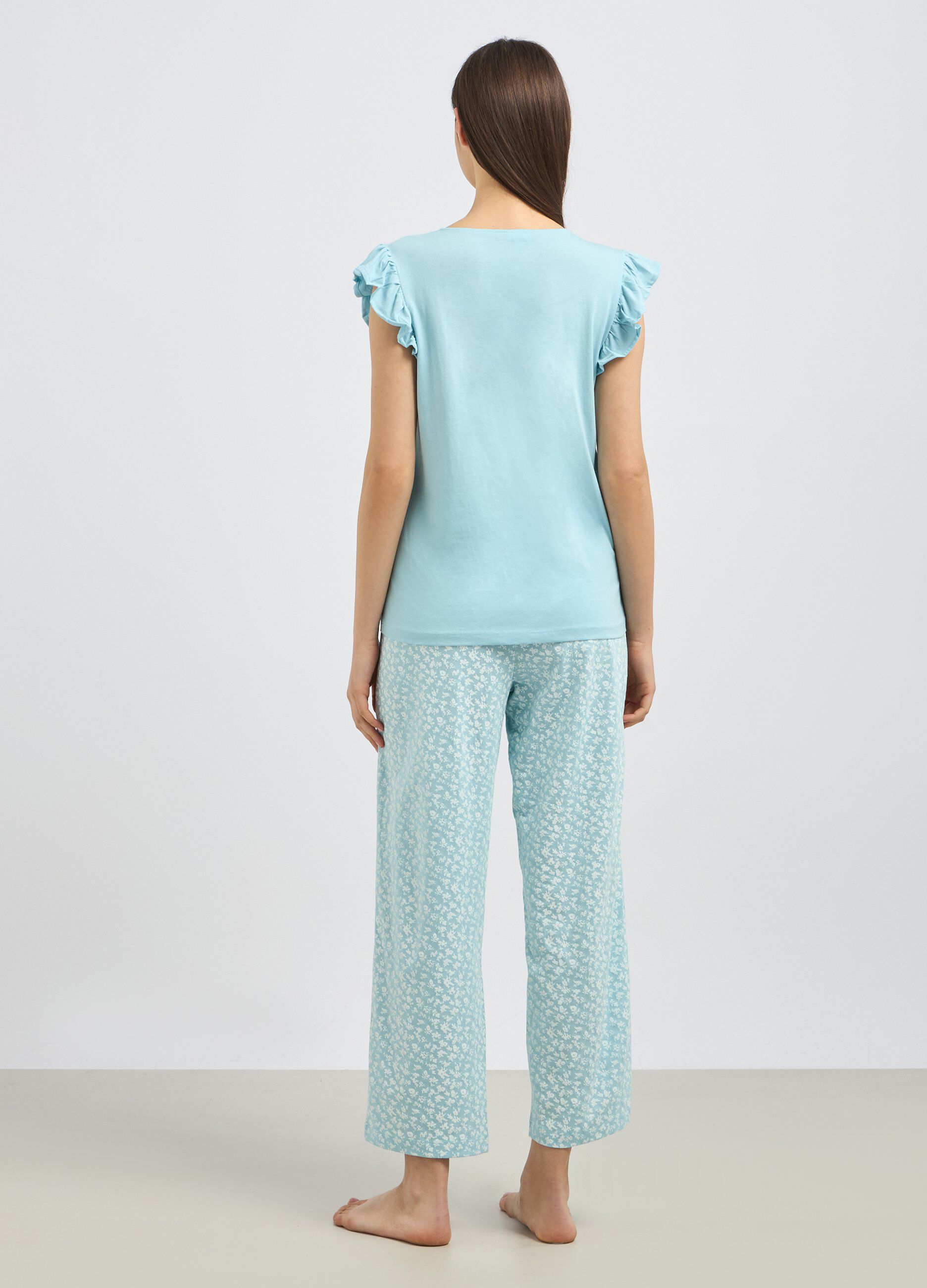 Set pigiama con maniche ad aletta donna_1