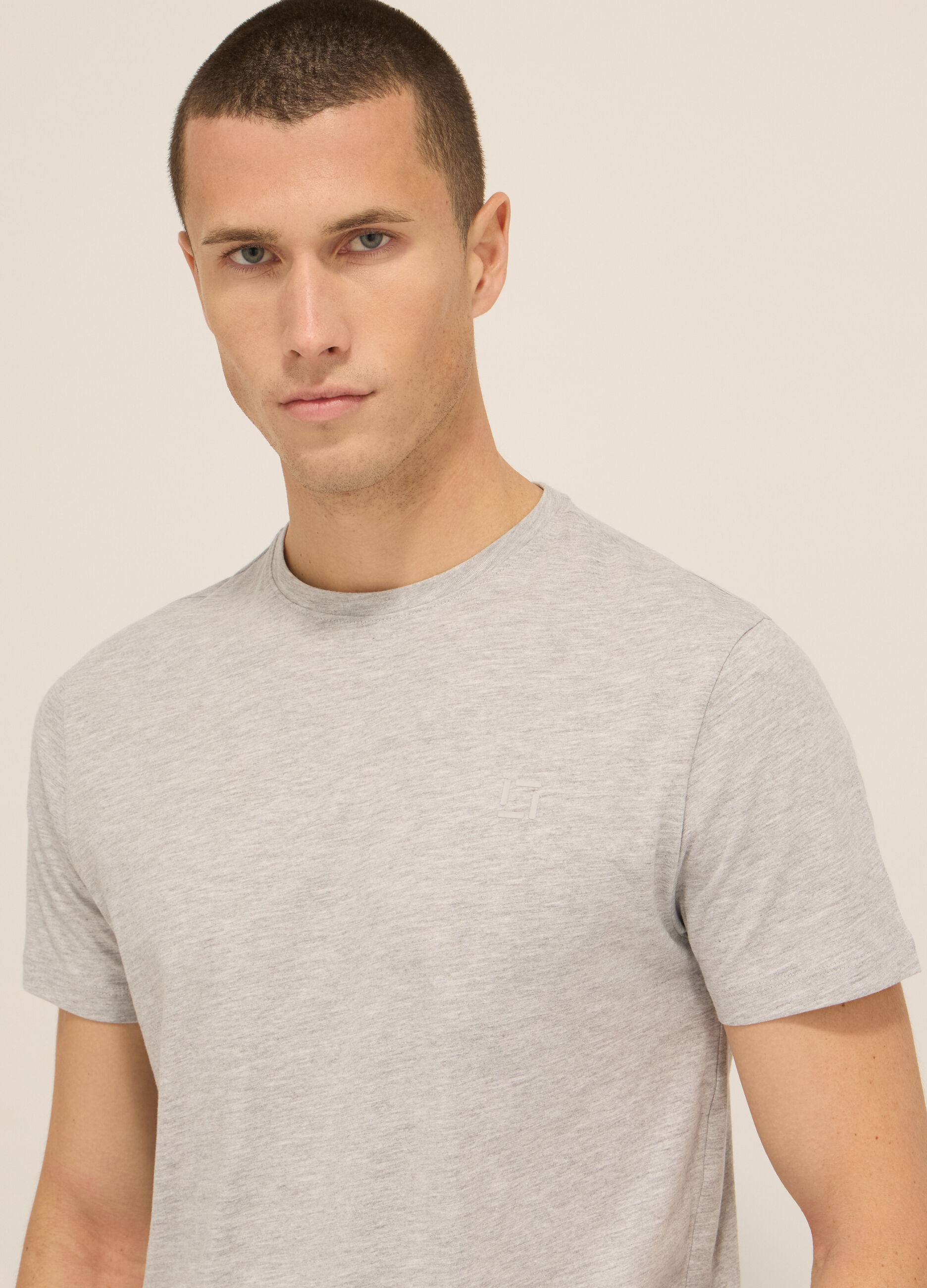 T-shirt girocollo in jersey di cotone uomo_2