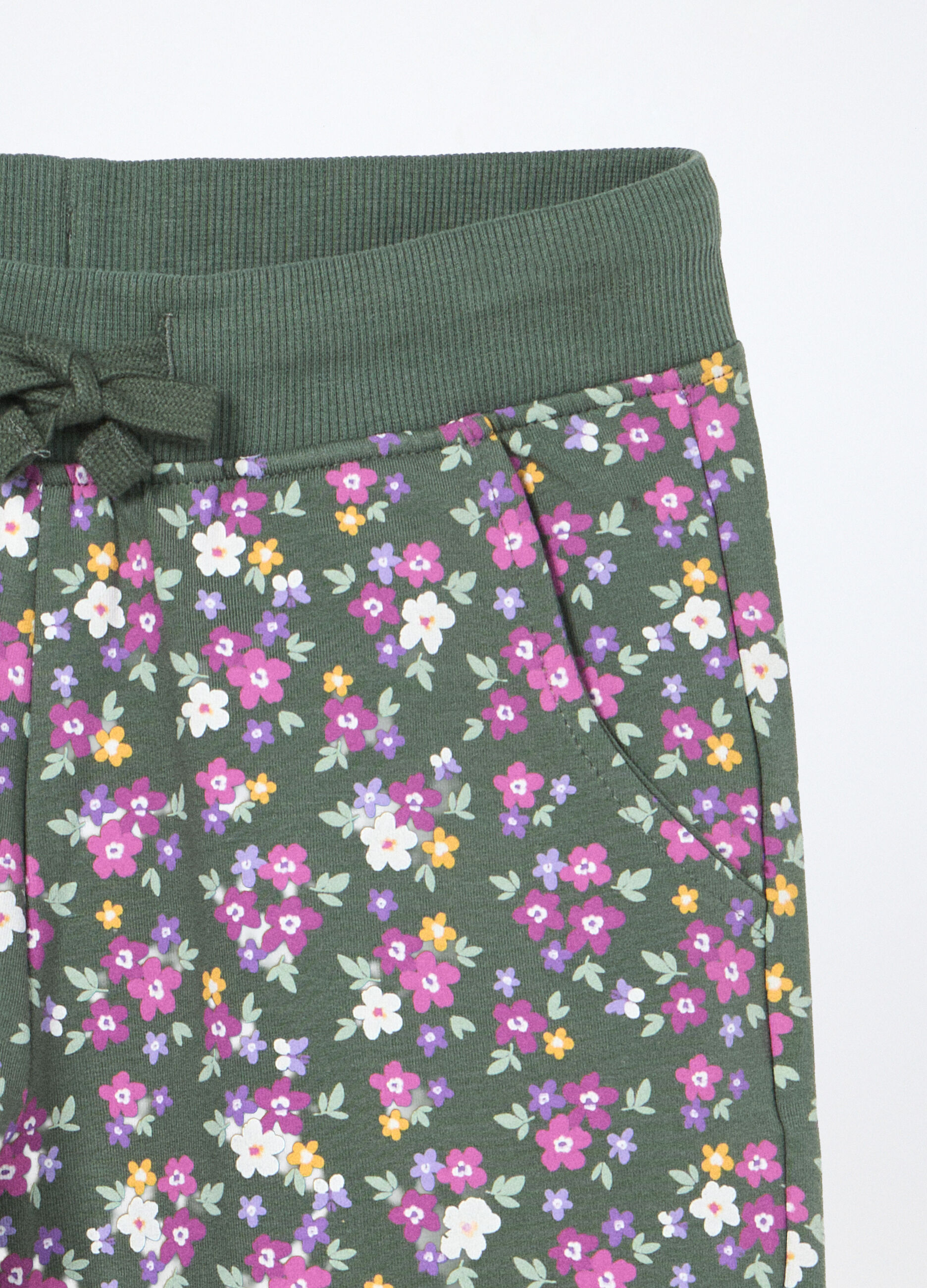 Jogger in french terry ci cotone stretch bambina_2