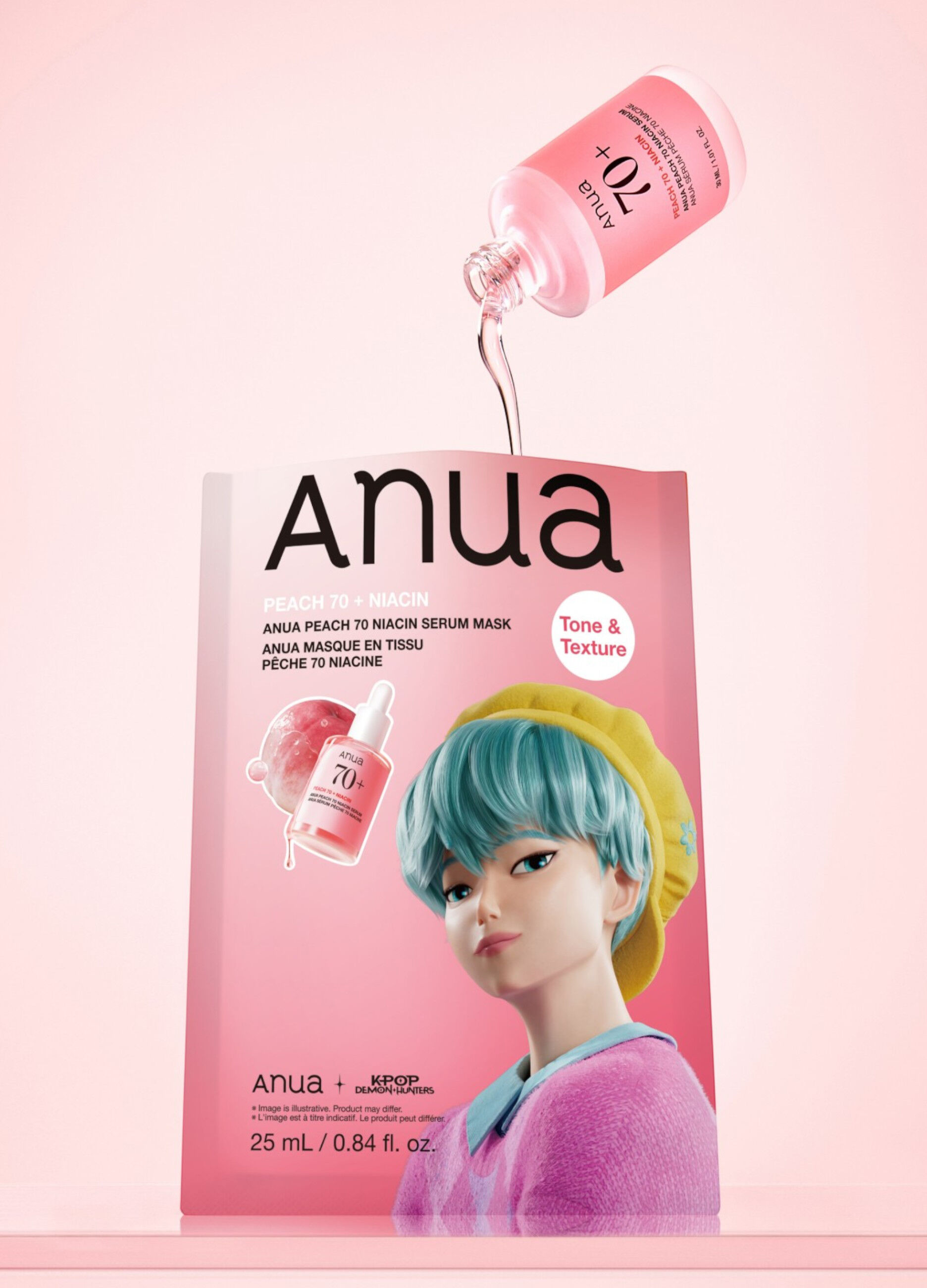 Peach 70 Niacin Serum Face Mask 25Ml - Anua KPop Demon Hunters_2