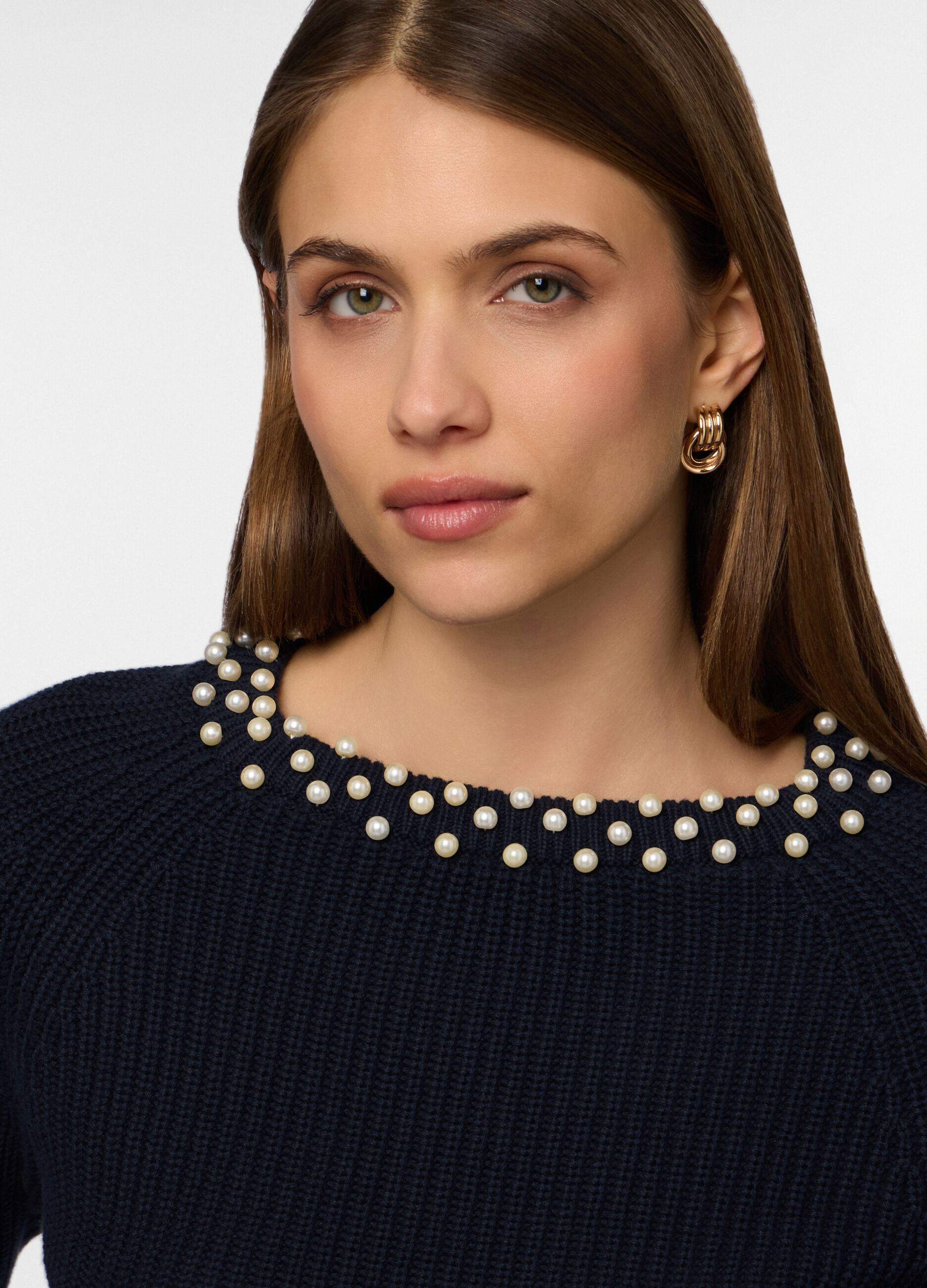 Pullover girocollo in costina donna_2