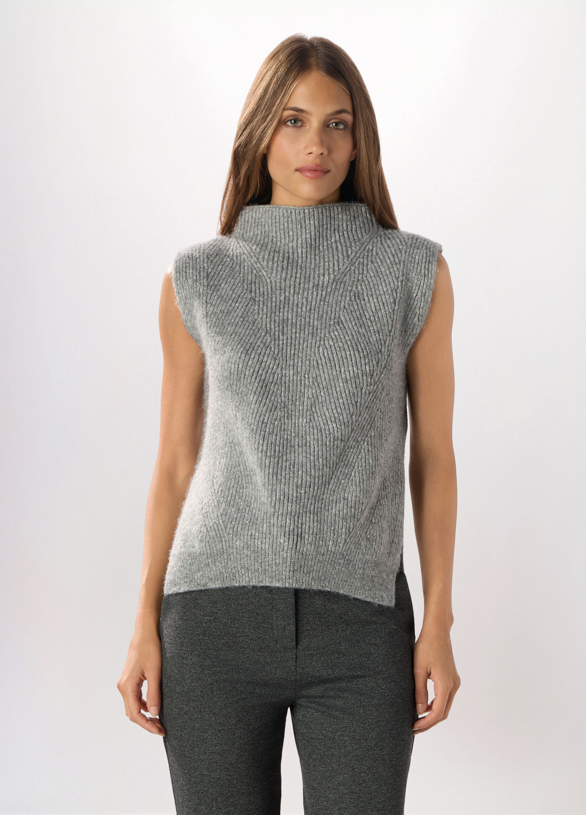 Gilet tricot misto lana donna_0