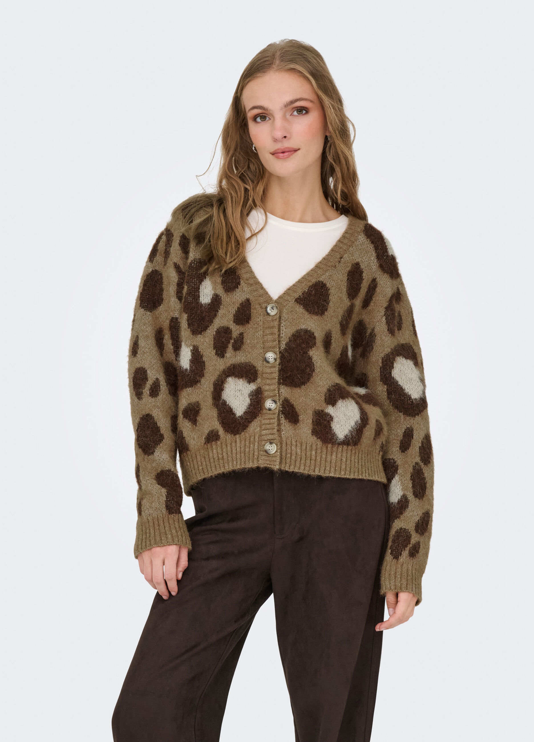 Cardigan animalier donna_0