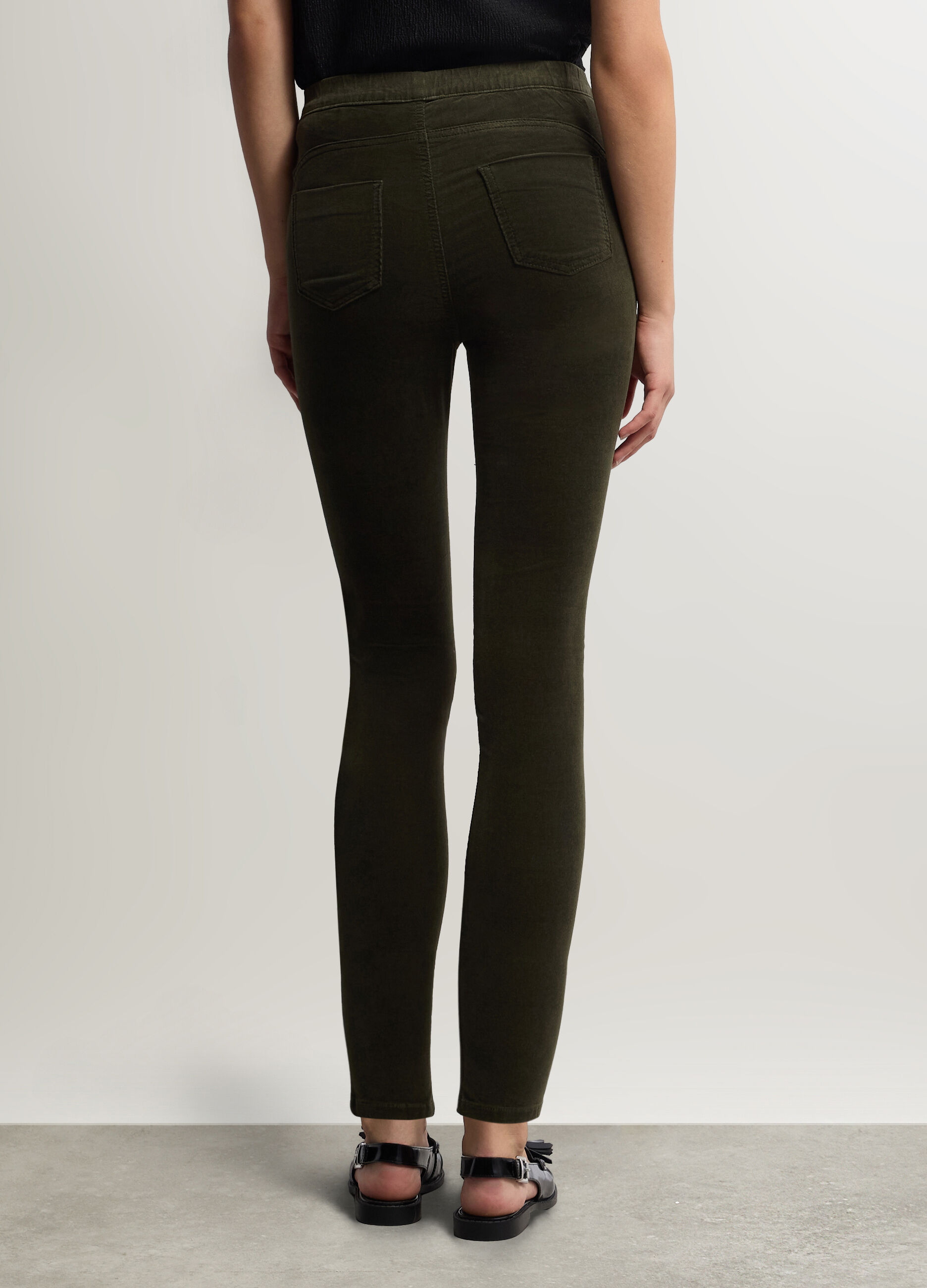 Treggings Skinny Fit in costina di cotone stretch donna_2