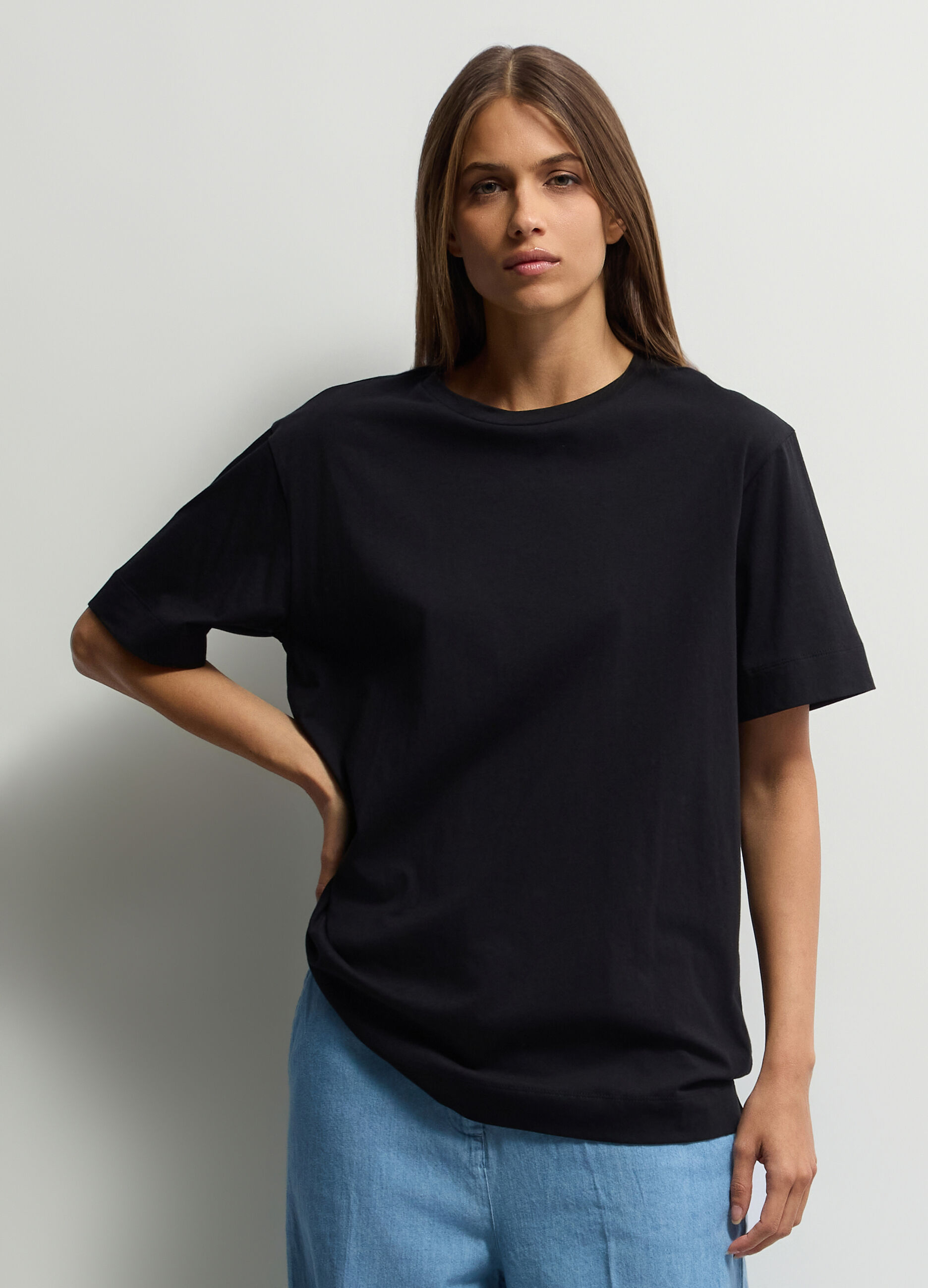 T-shirt girocollo Fit Over donna_0