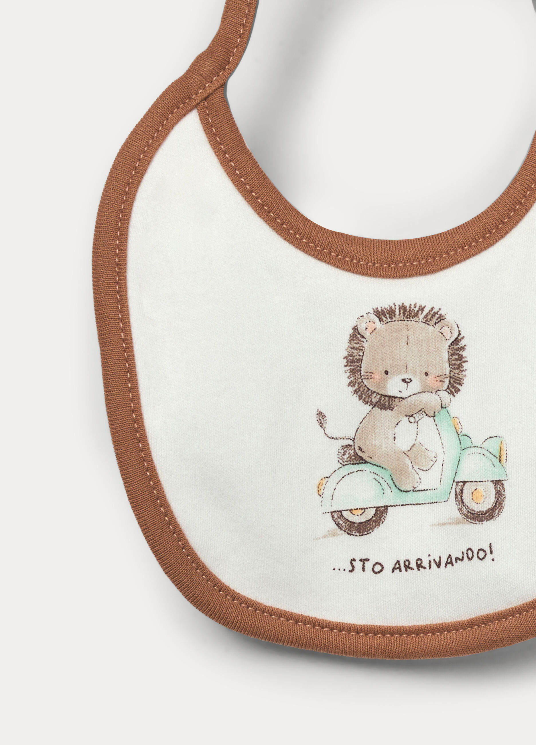 Pack 2 bavaglini in interlock di puro cotone neonata_1