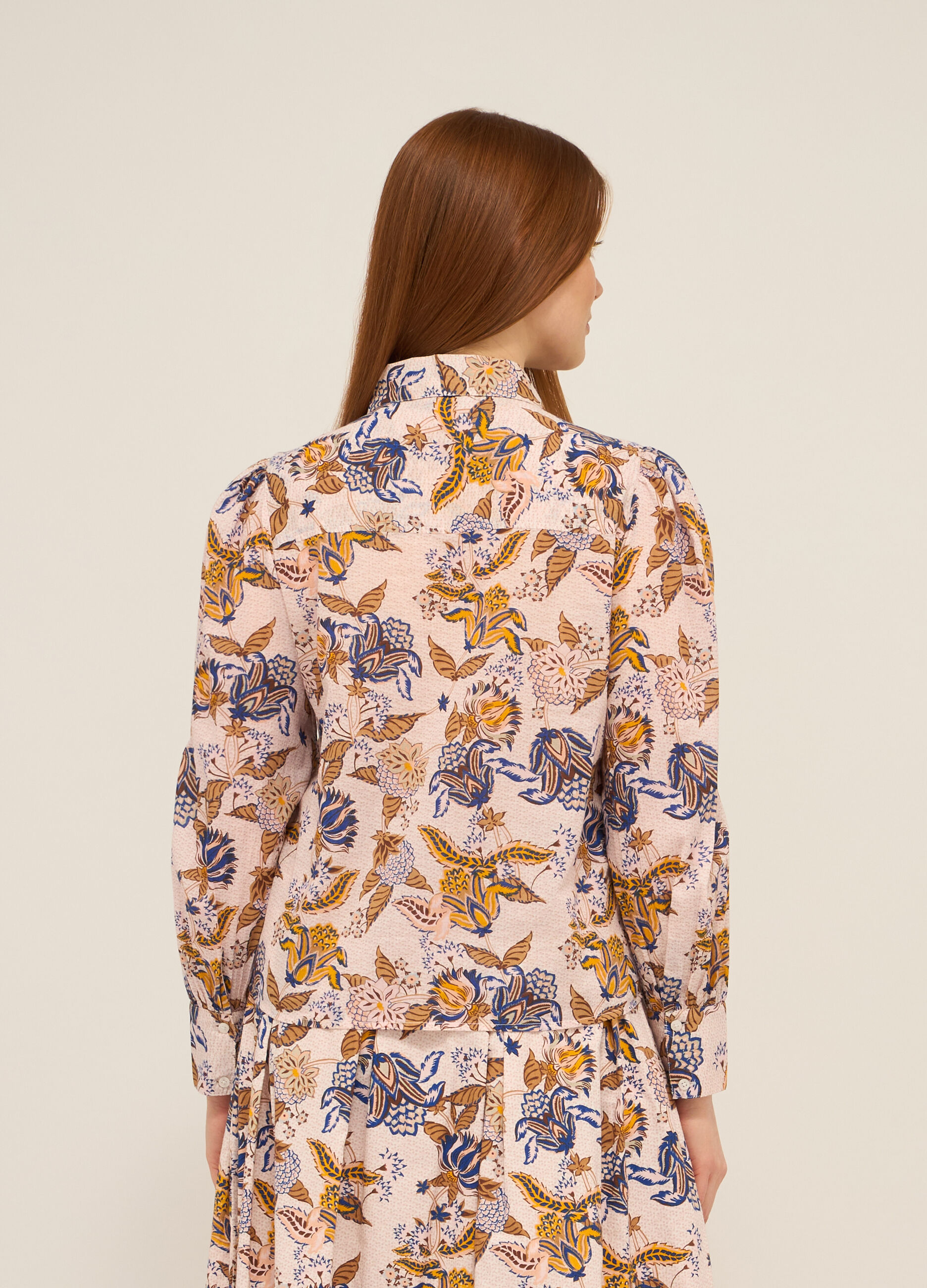 Camicia in puro cotone con stampa donna_1
