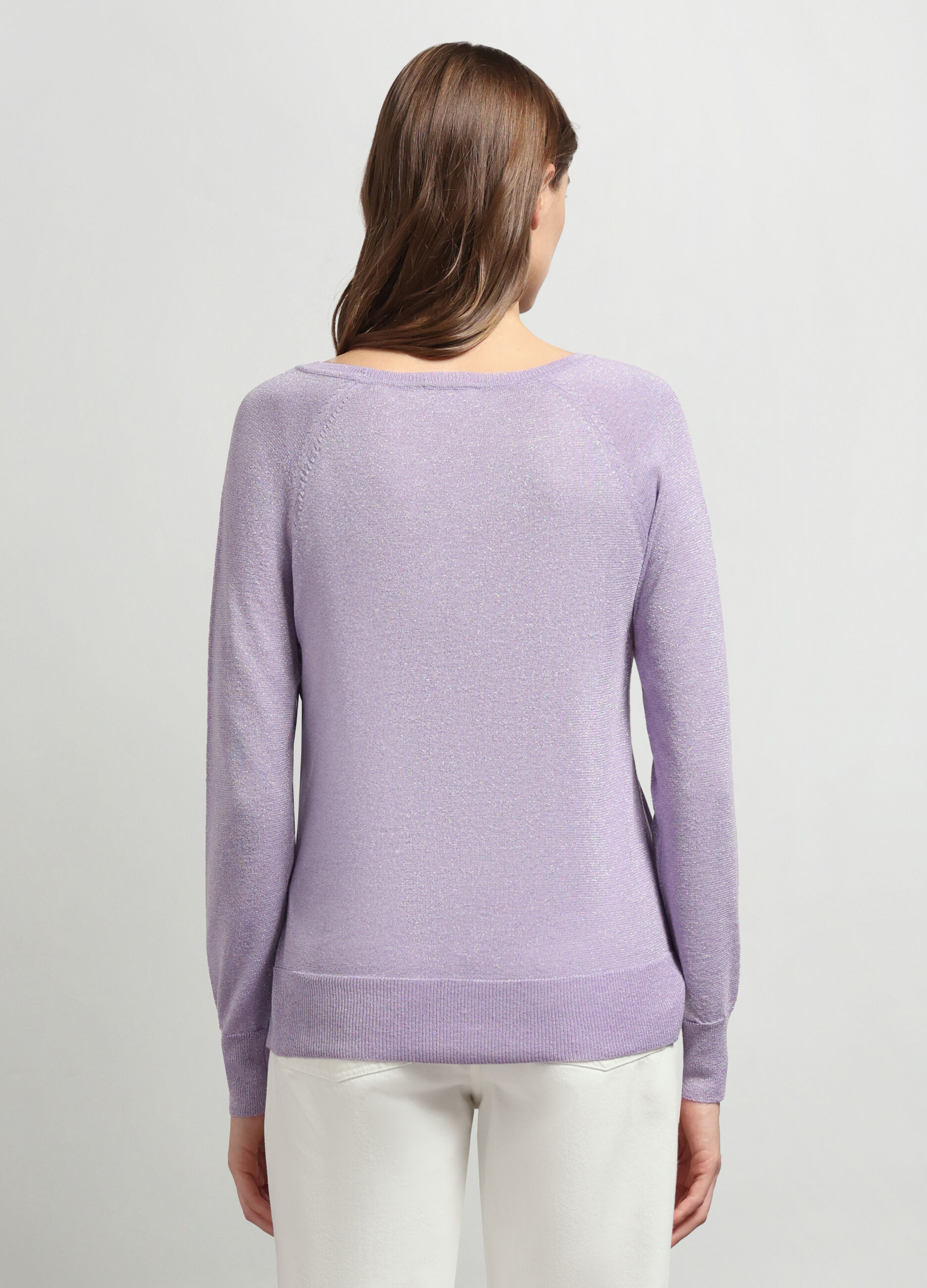 Tricot misto viscosa con filo lurex donna_1