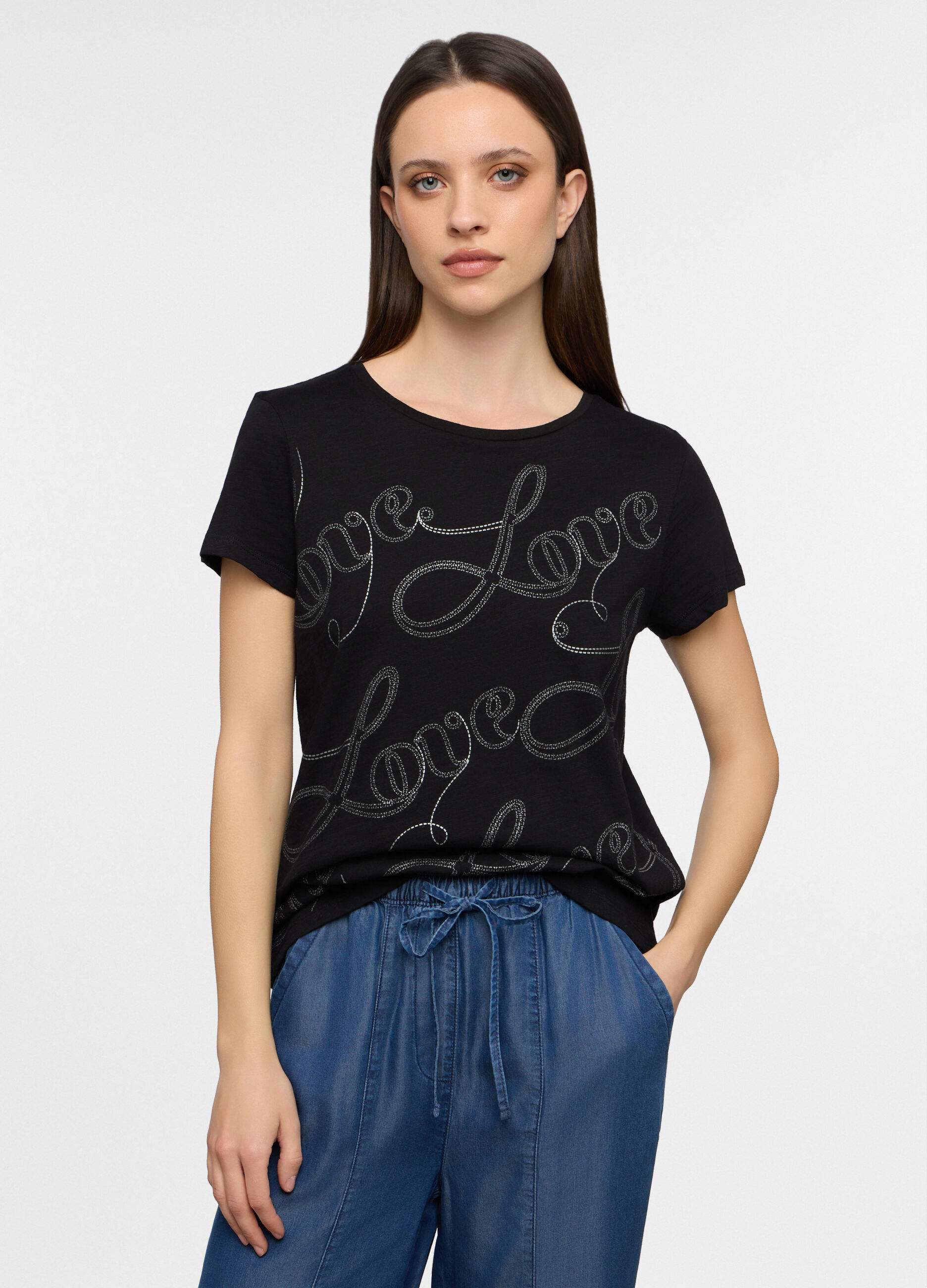 T-shirt girocollo donna_0