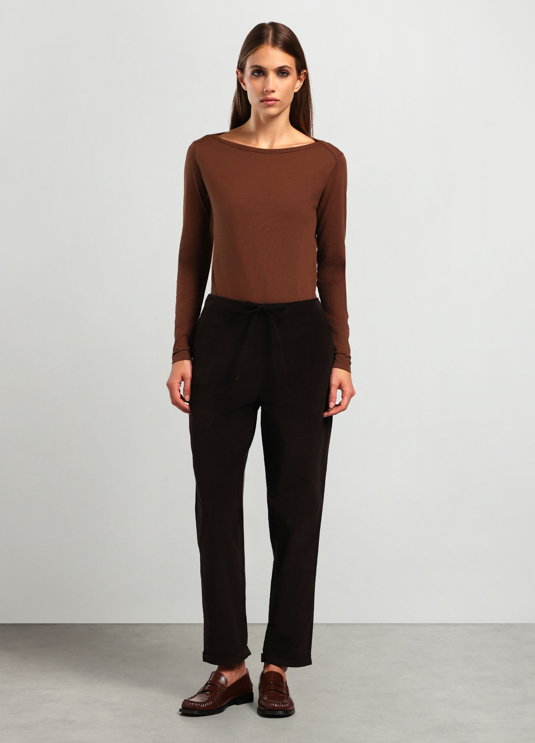 Jogger in cotone stretch donna_0