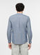 Camicia regular fit con collo coreano in cotone e lino uomo_1