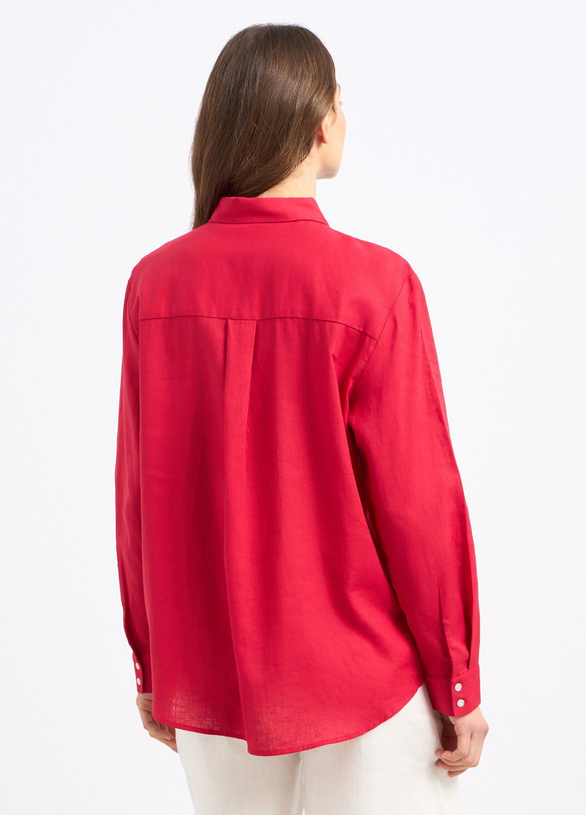 Camicia in misto lino donna_1