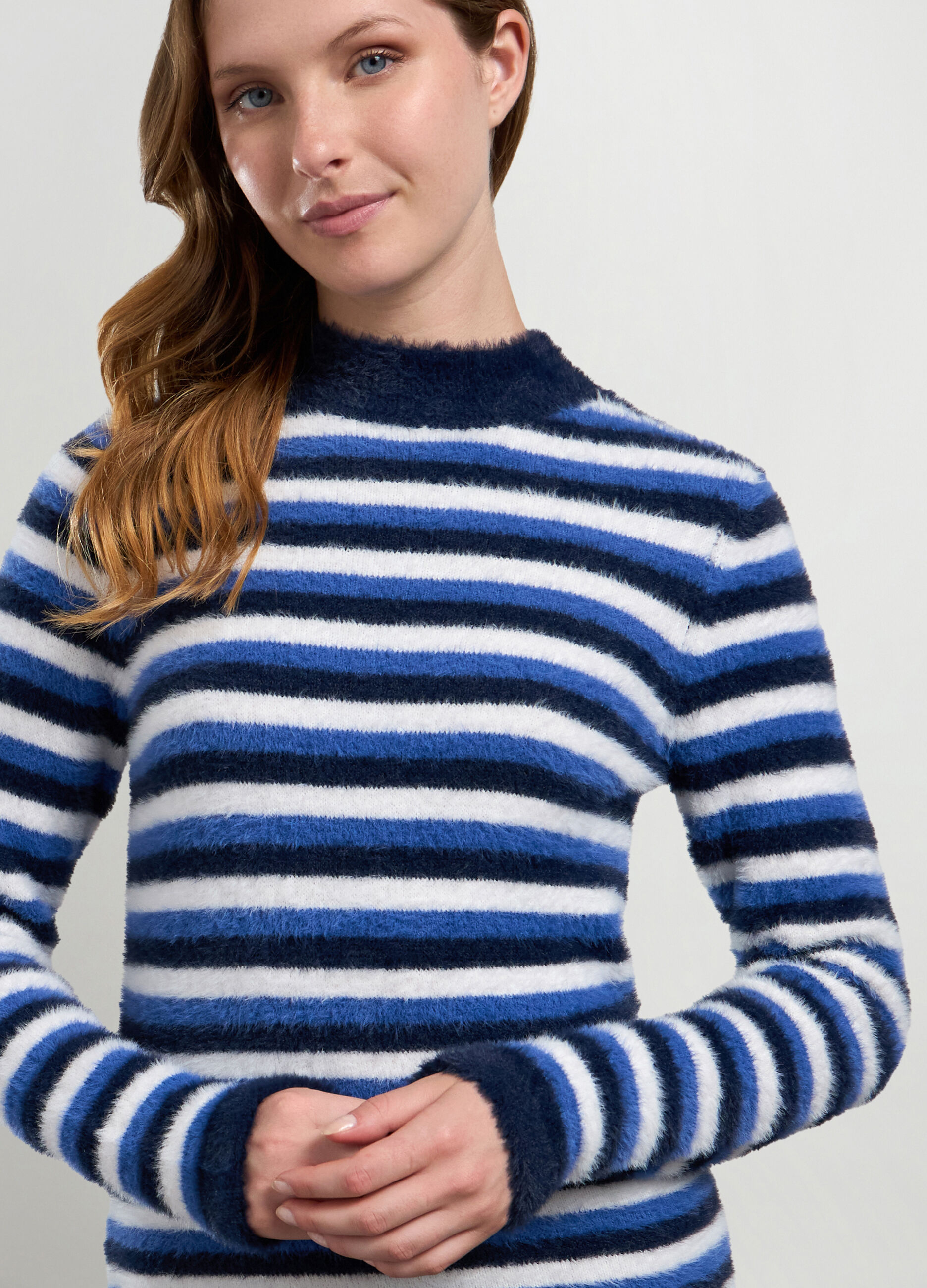 Maglione effetto pelliccia donna_2