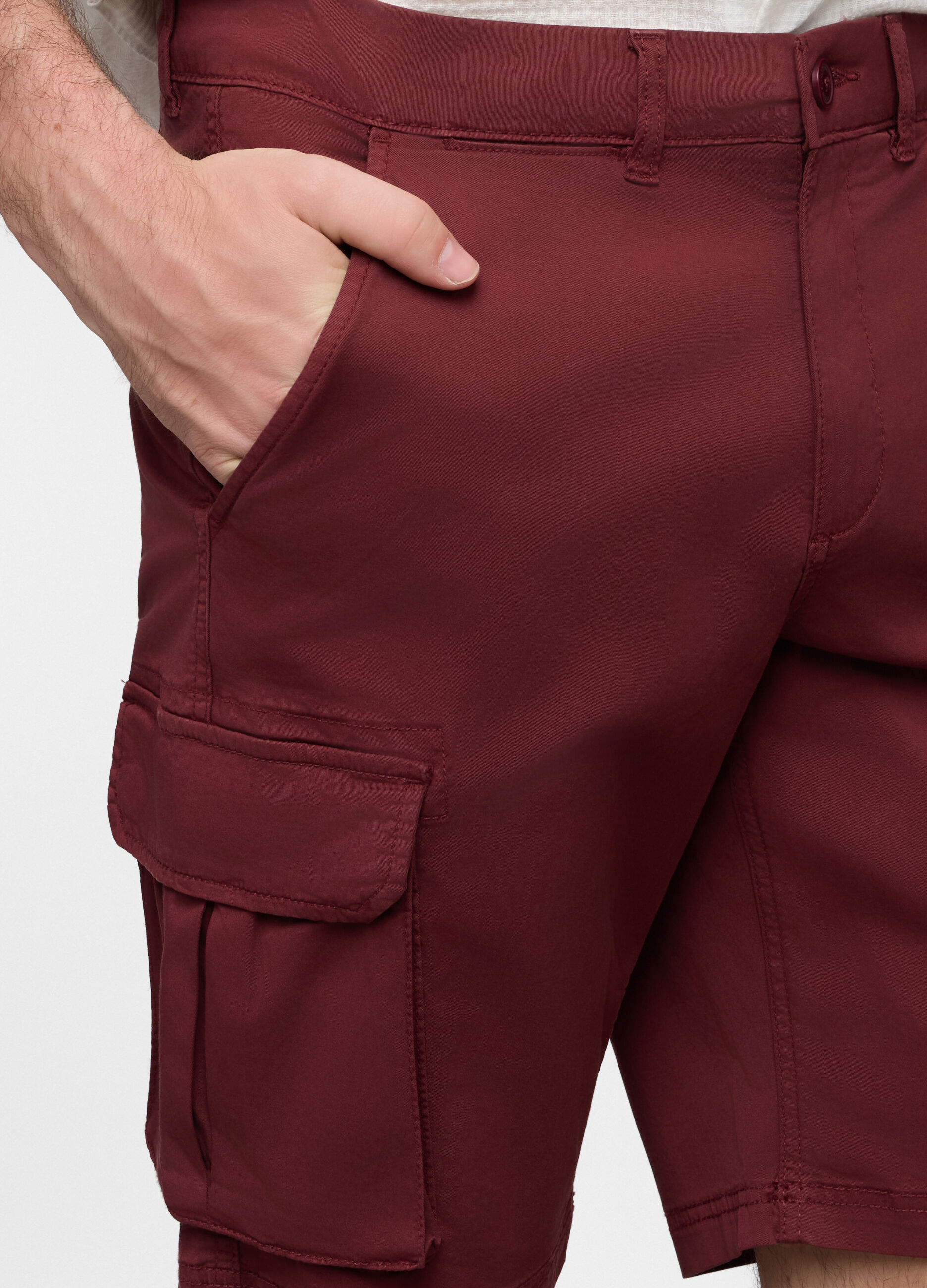 Bermuda cargo in cotone stretch uomo_2