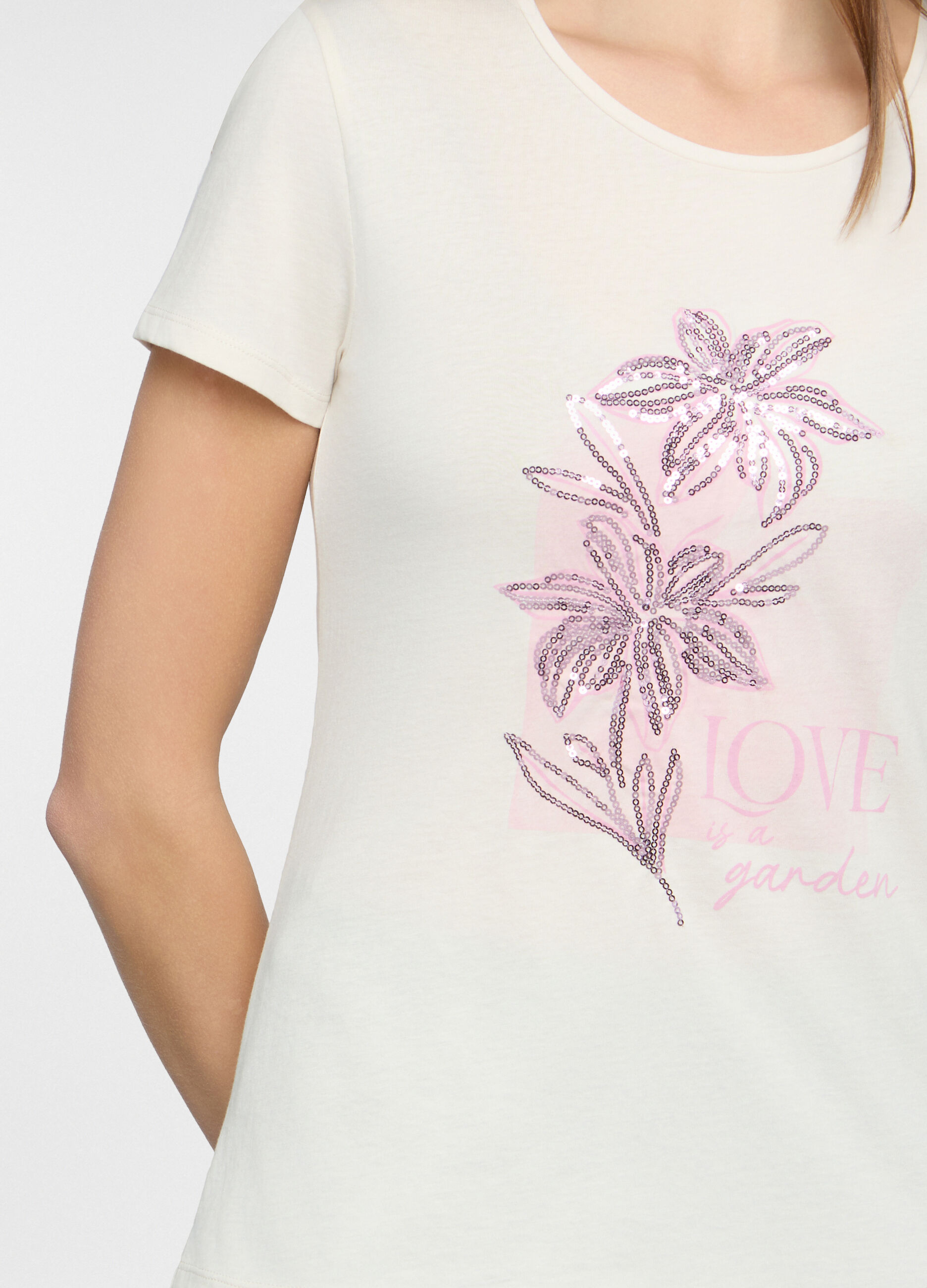 T-shirt girocollo donna _2