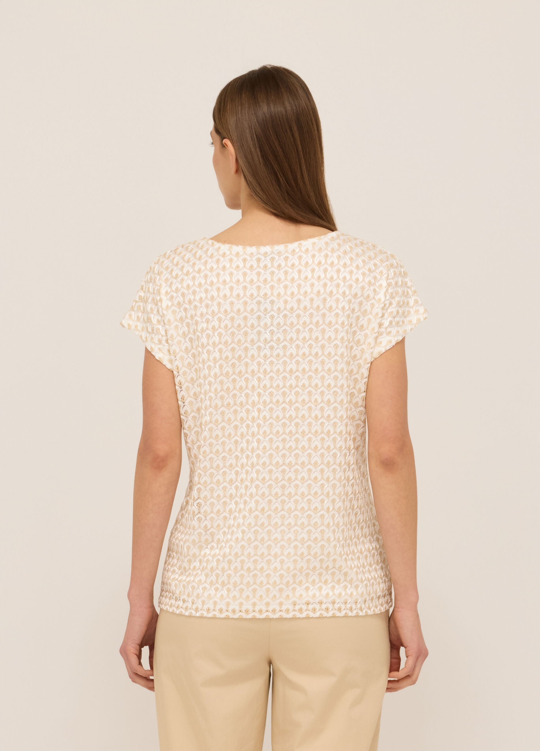 T-shirt jacquard donna_1