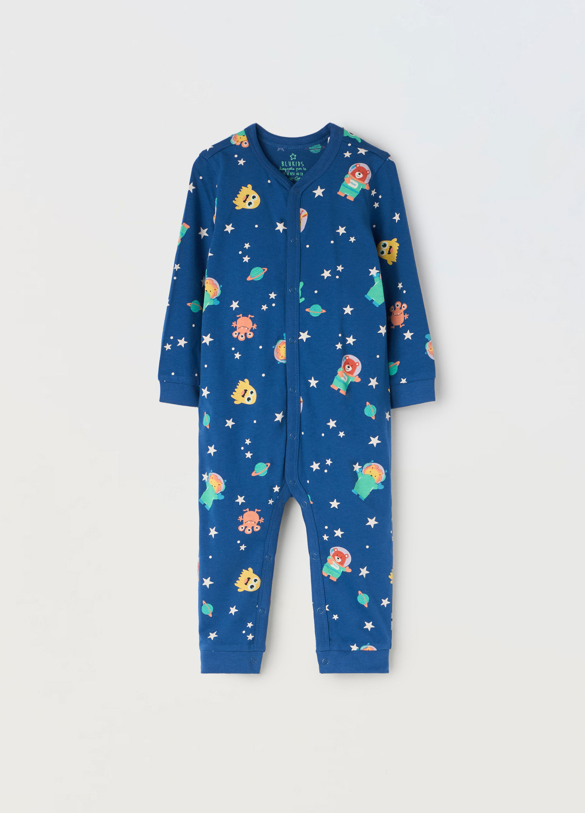Tutina in jersey di puro cotone neonato_0