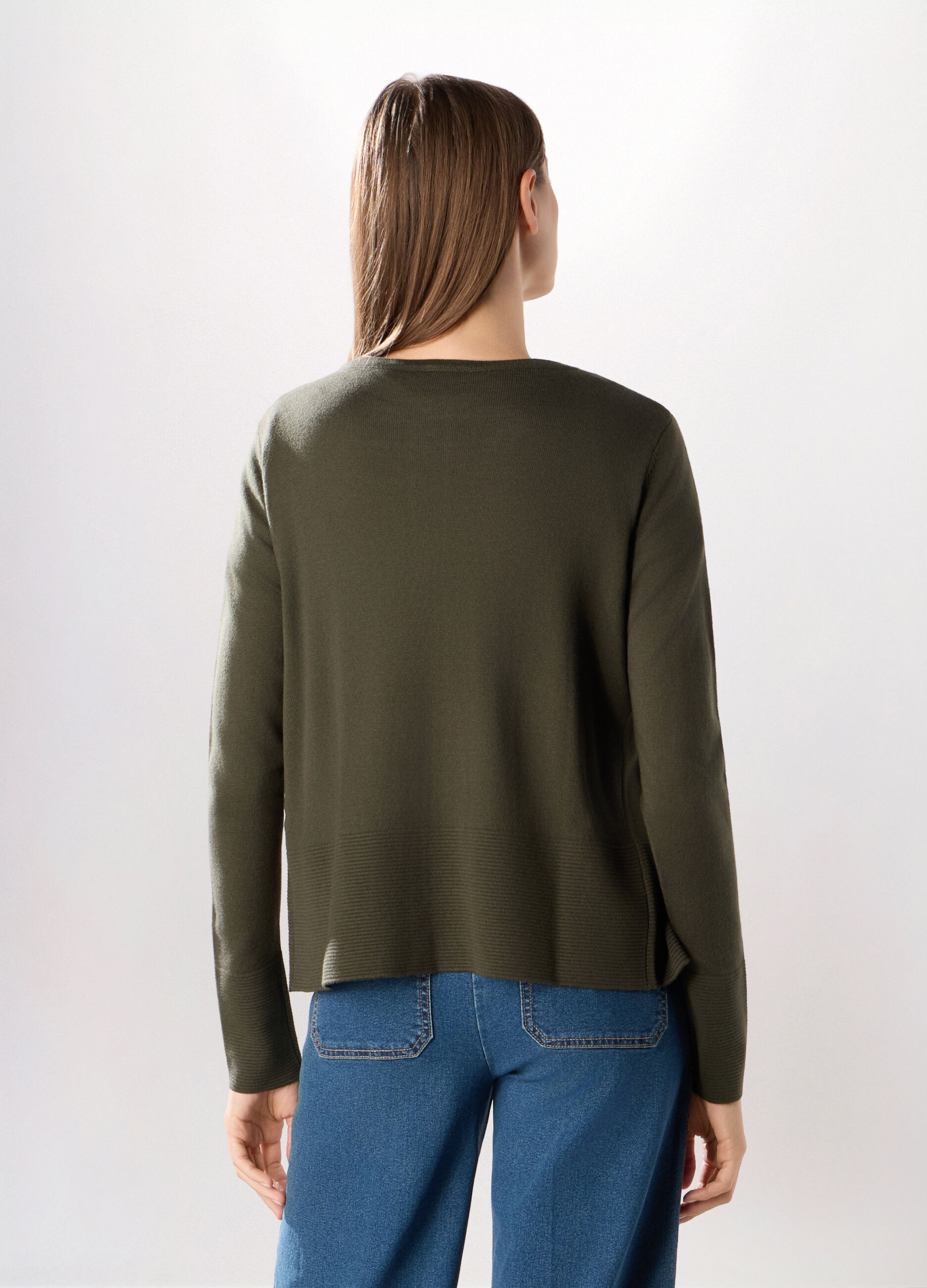 Cardigan tricot misto cotone donna_1