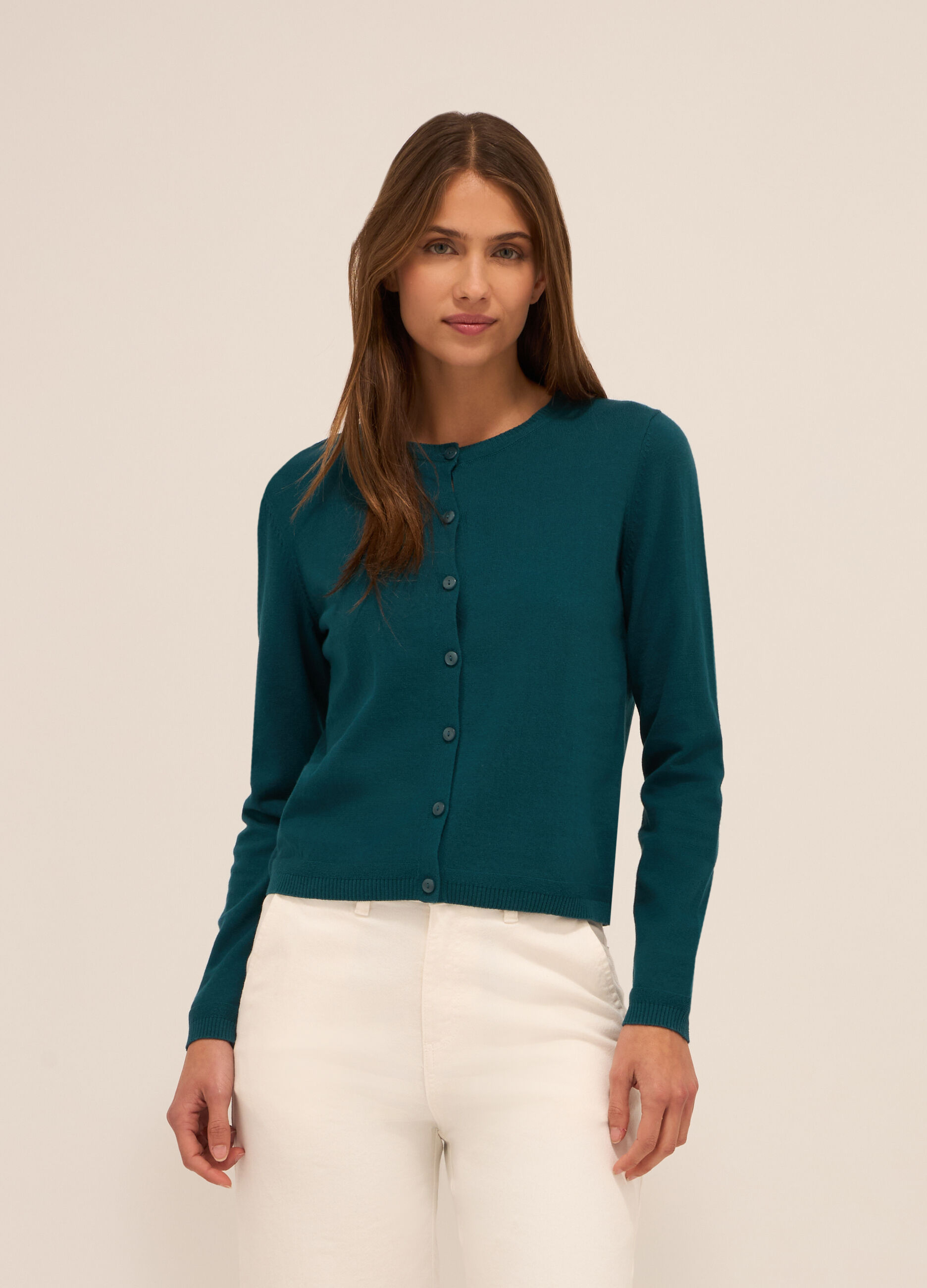 Cardigan in puro cotone donna_0