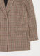 Blazer lungo in misto lana a quadri donna_6